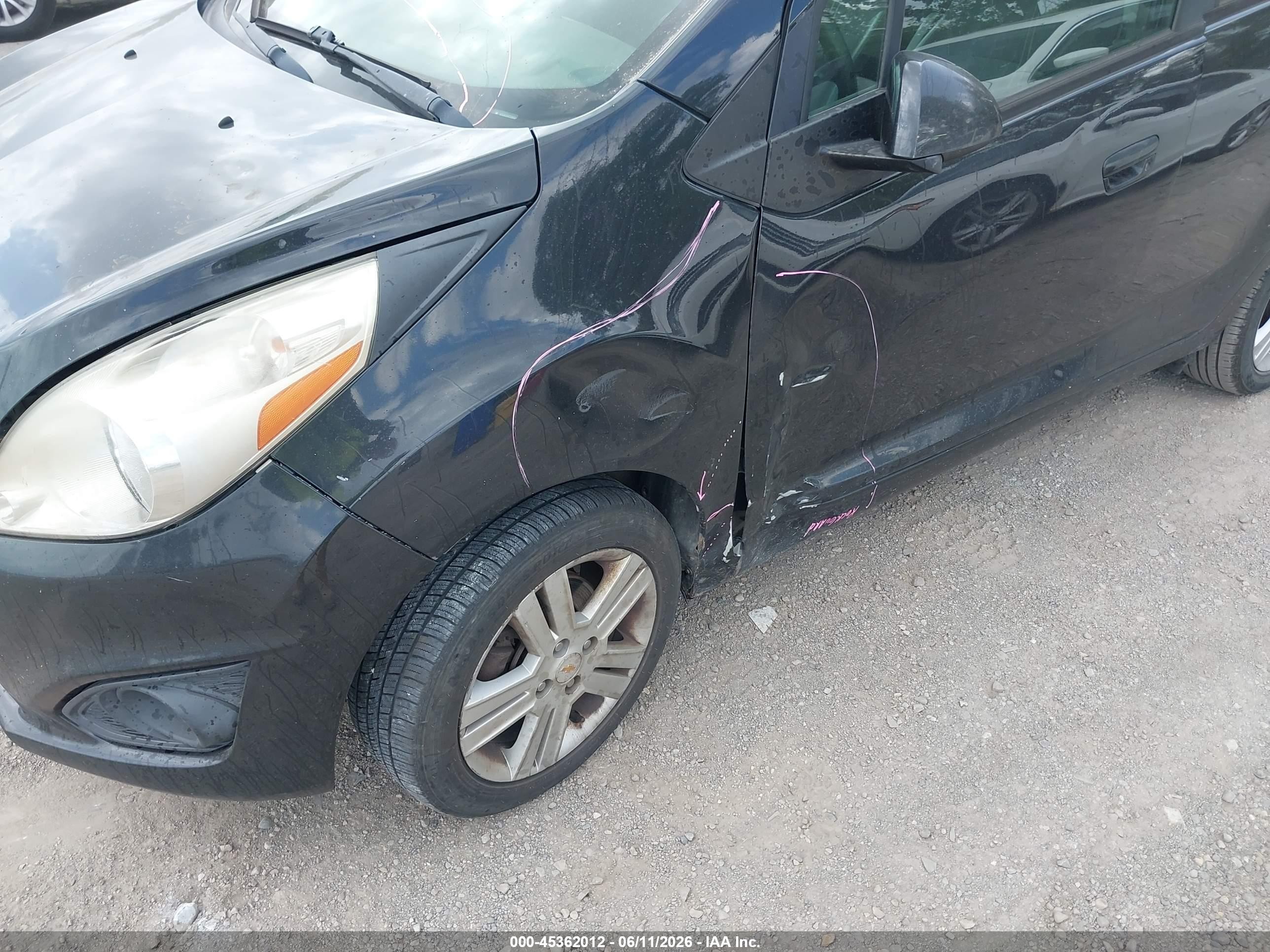 2013 Chevrolet Spark 1lt Auto Black vin: KL8CD6S95DC505870