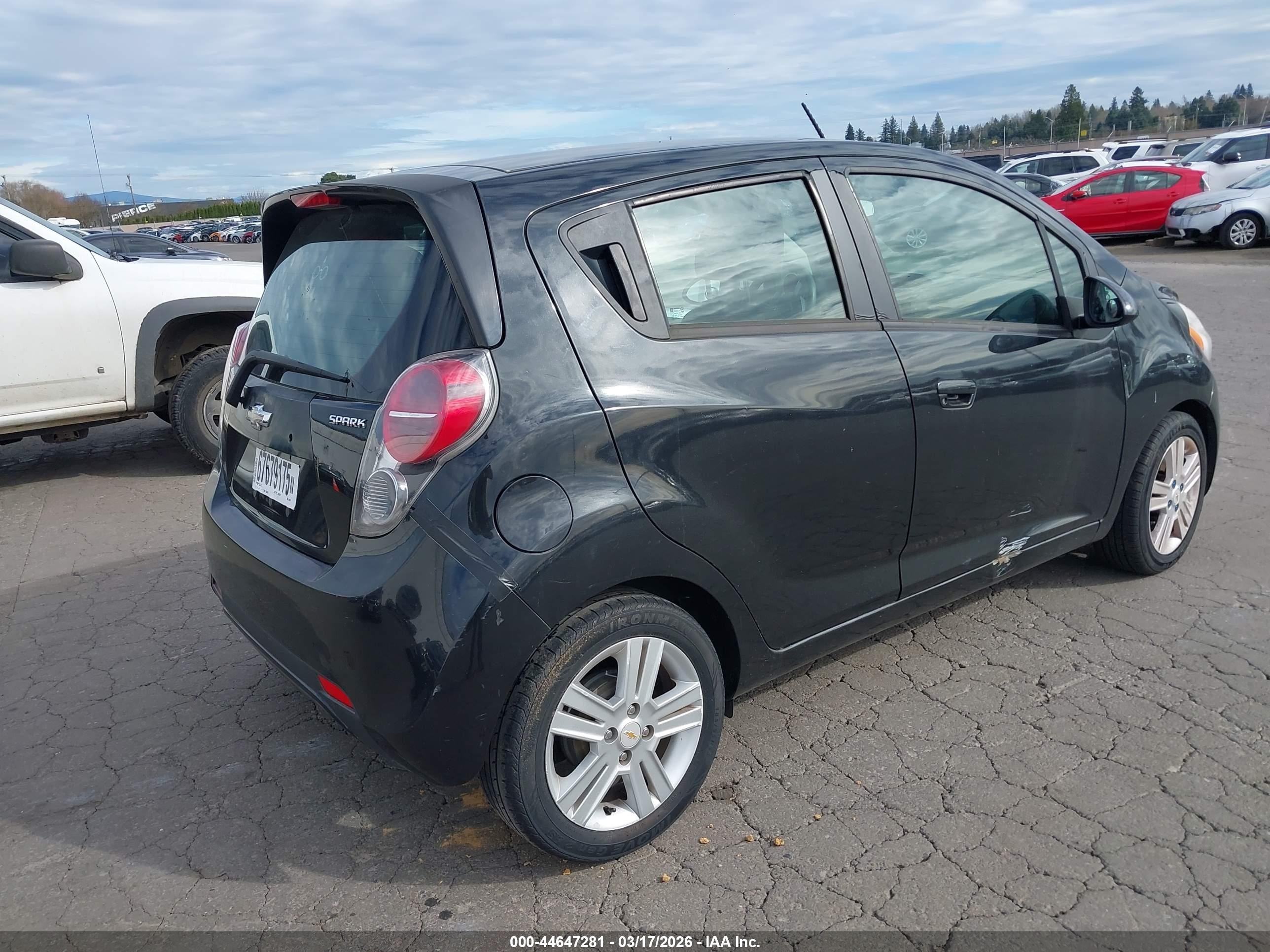 2014 Chevrolet Spark 1lt Auto Black vin: KL8CD6S95EC413451