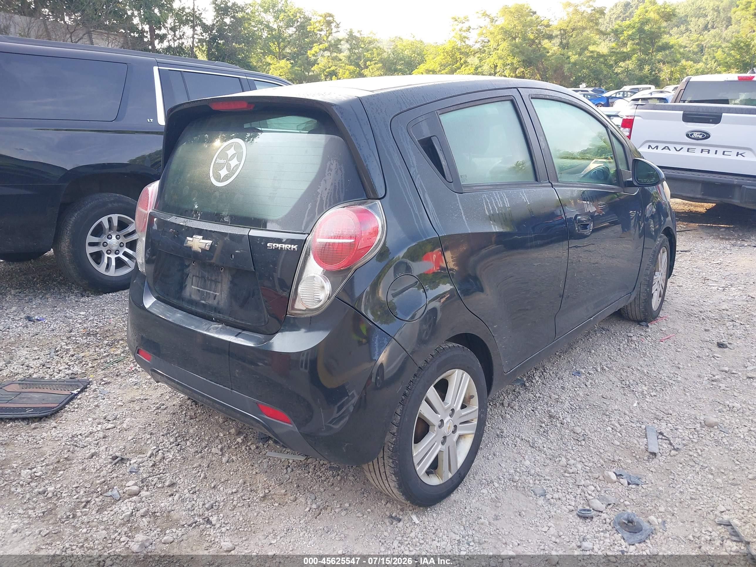 2014 Chevrolet Spark 1lt Auto Black vin: KL8CD6S95EC425955