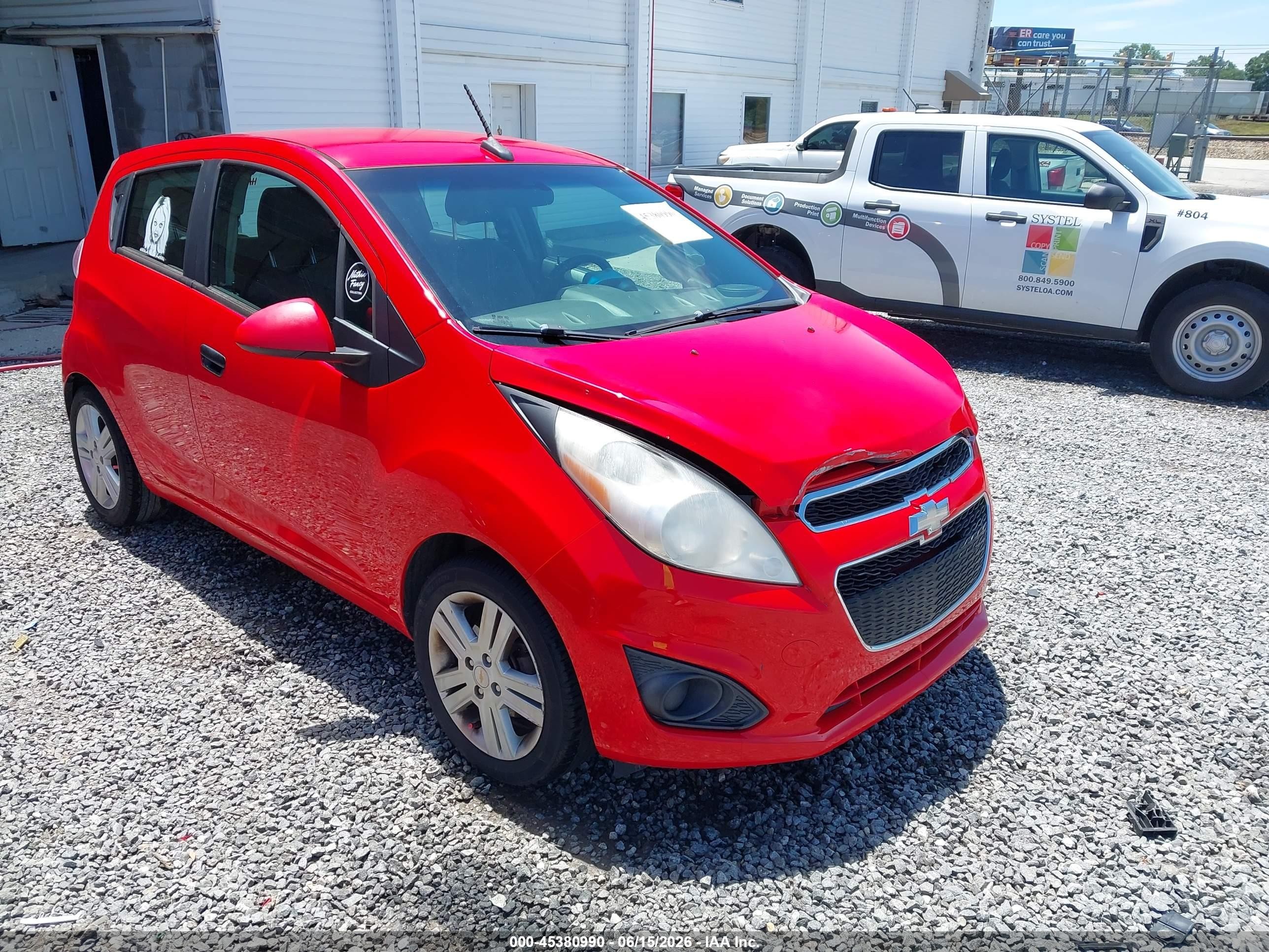 2014 Chevrolet Spark 1lt Auto Red vin: KL8CD6S95EC454288