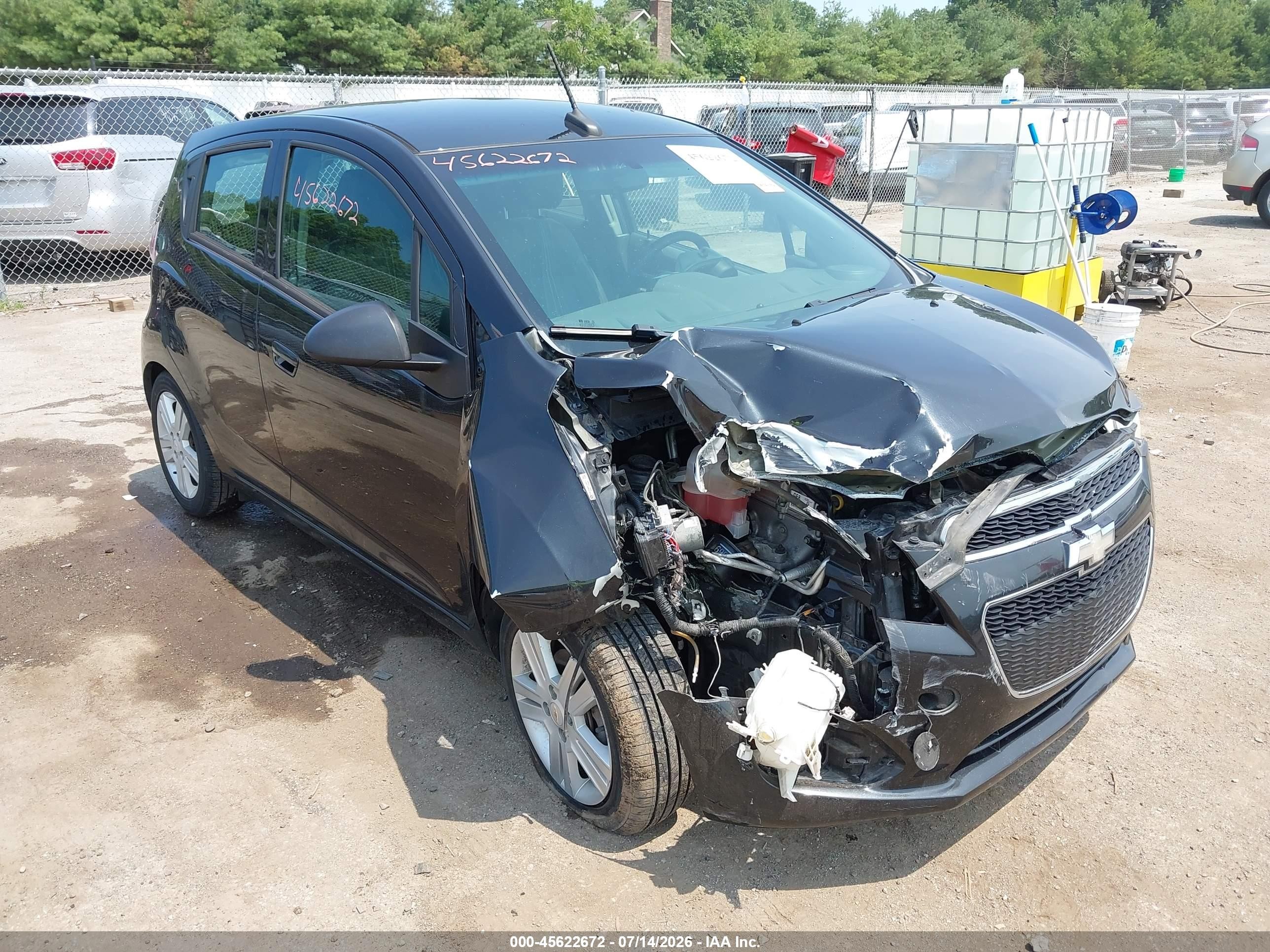 2014 Chevrolet Spark 1lt Auto Black vin: KL8CD6S95EC499070