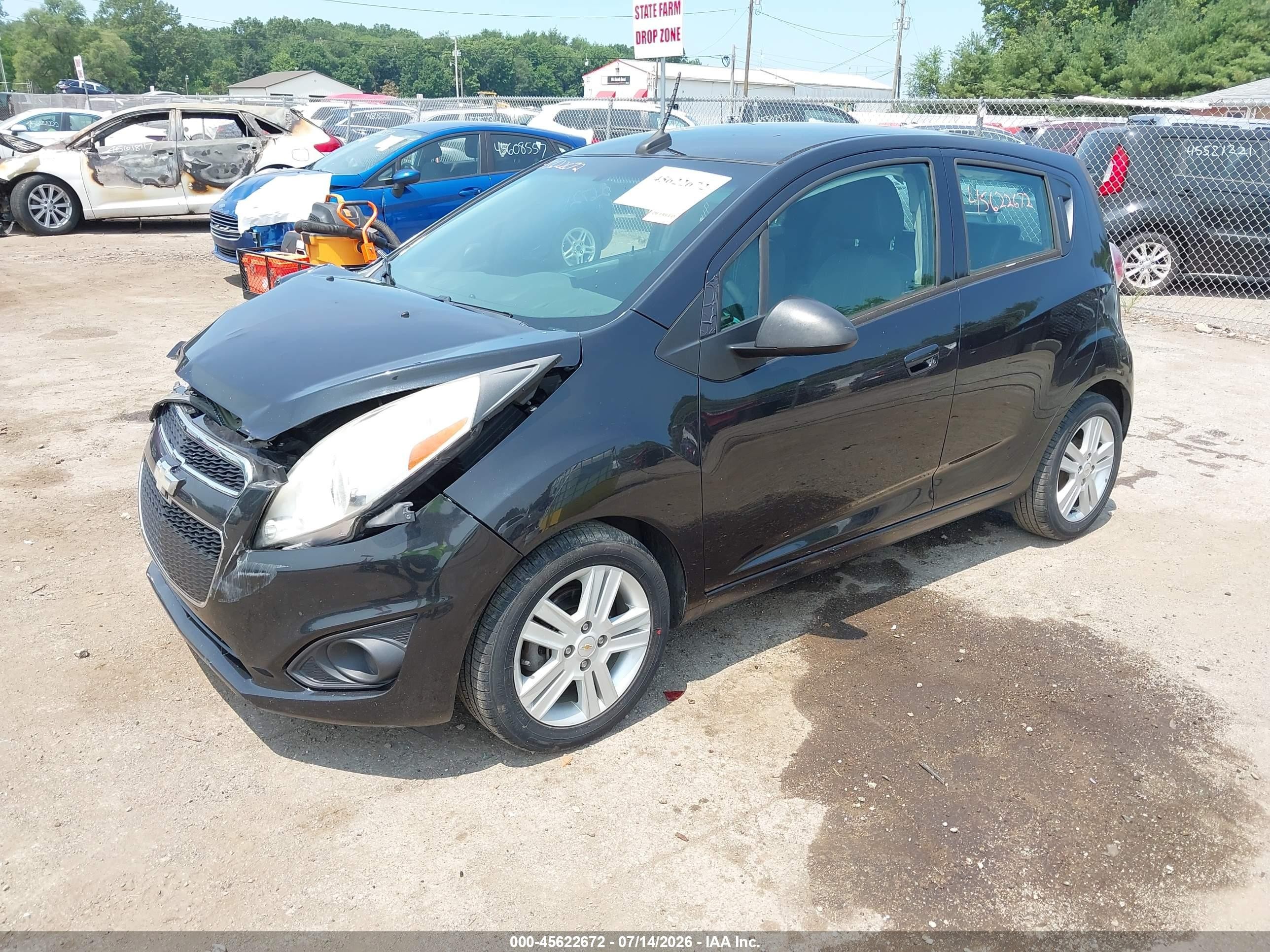 2014 Chevrolet Spark 1lt Auto Black vin: KL8CD6S95EC499070