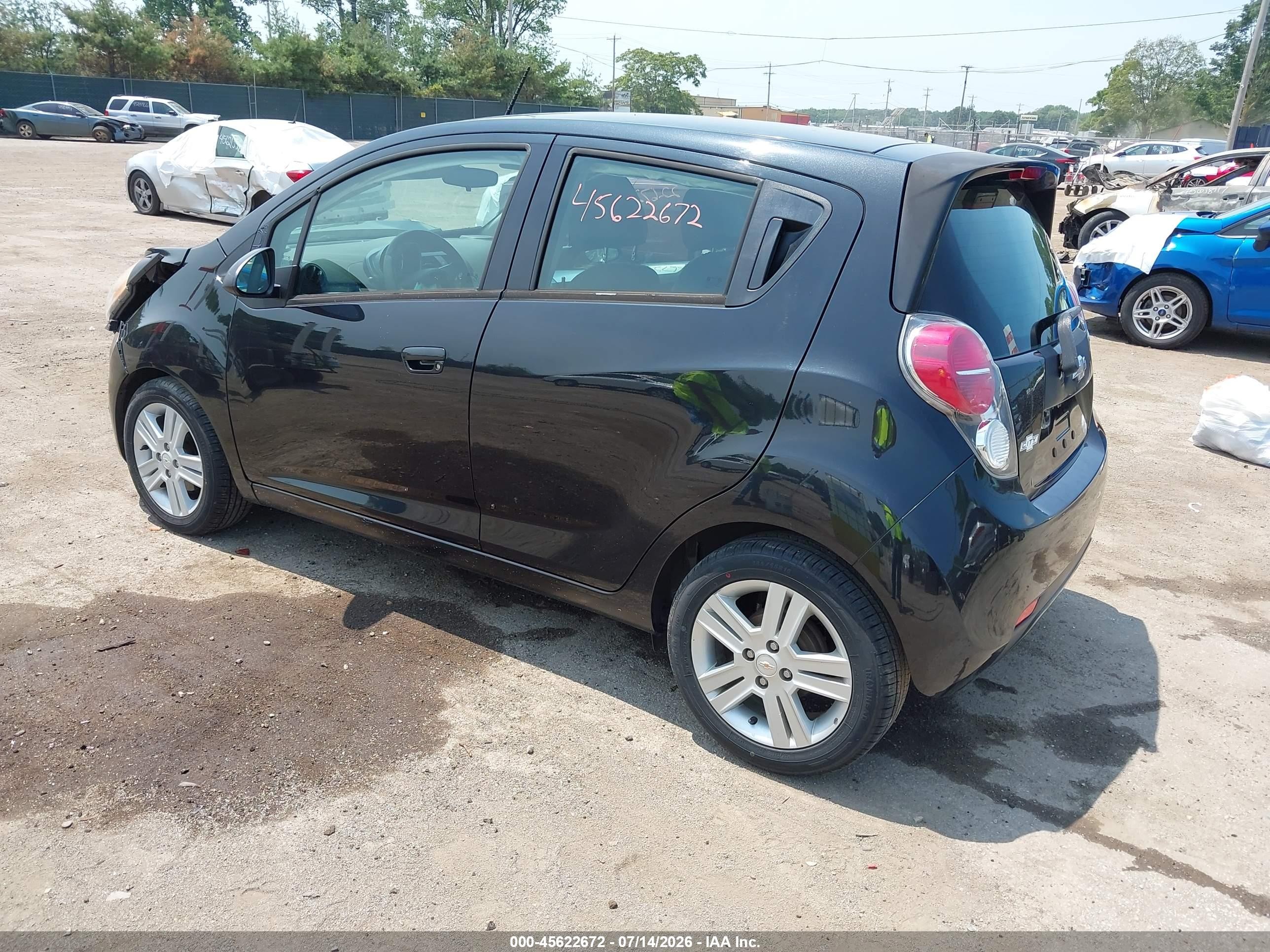 2014 Chevrolet Spark 1lt Auto Black vin: KL8CD6S95EC499070