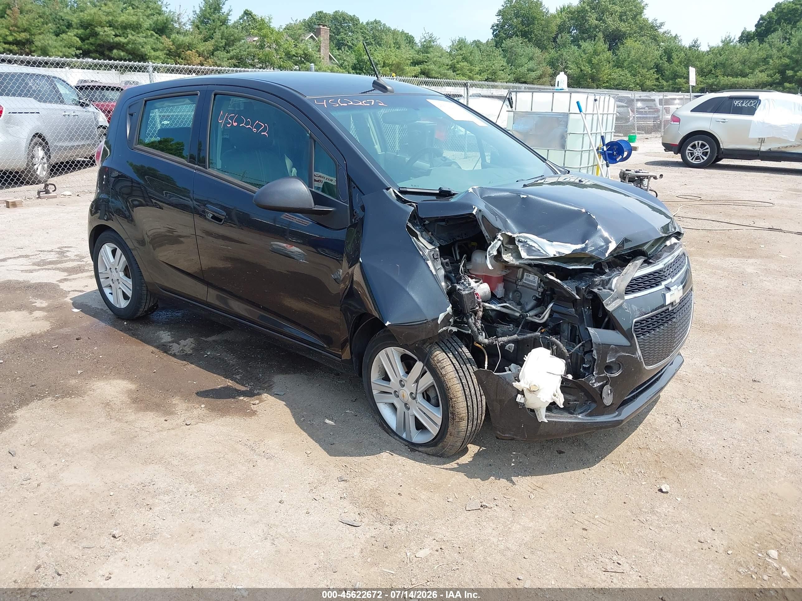 2014 Chevrolet Spark 1lt Auto Black vin: KL8CD6S95EC499070