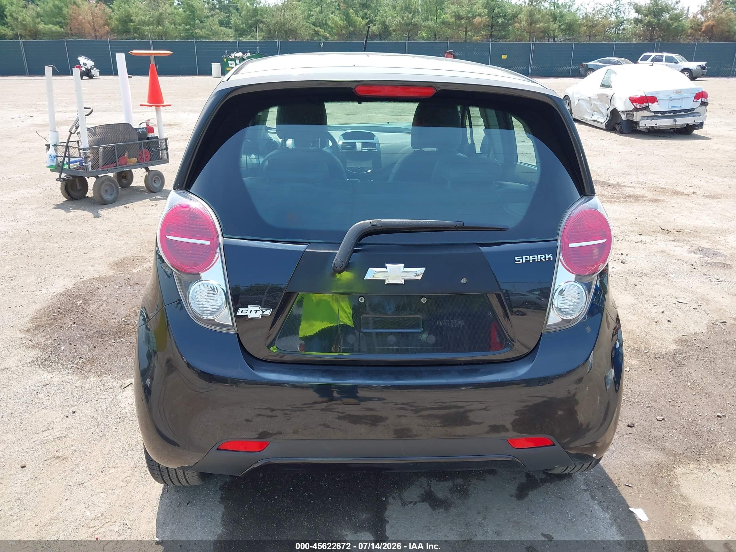 2014 Chevrolet Spark 1lt Auto Black vin: KL8CD6S95EC499070