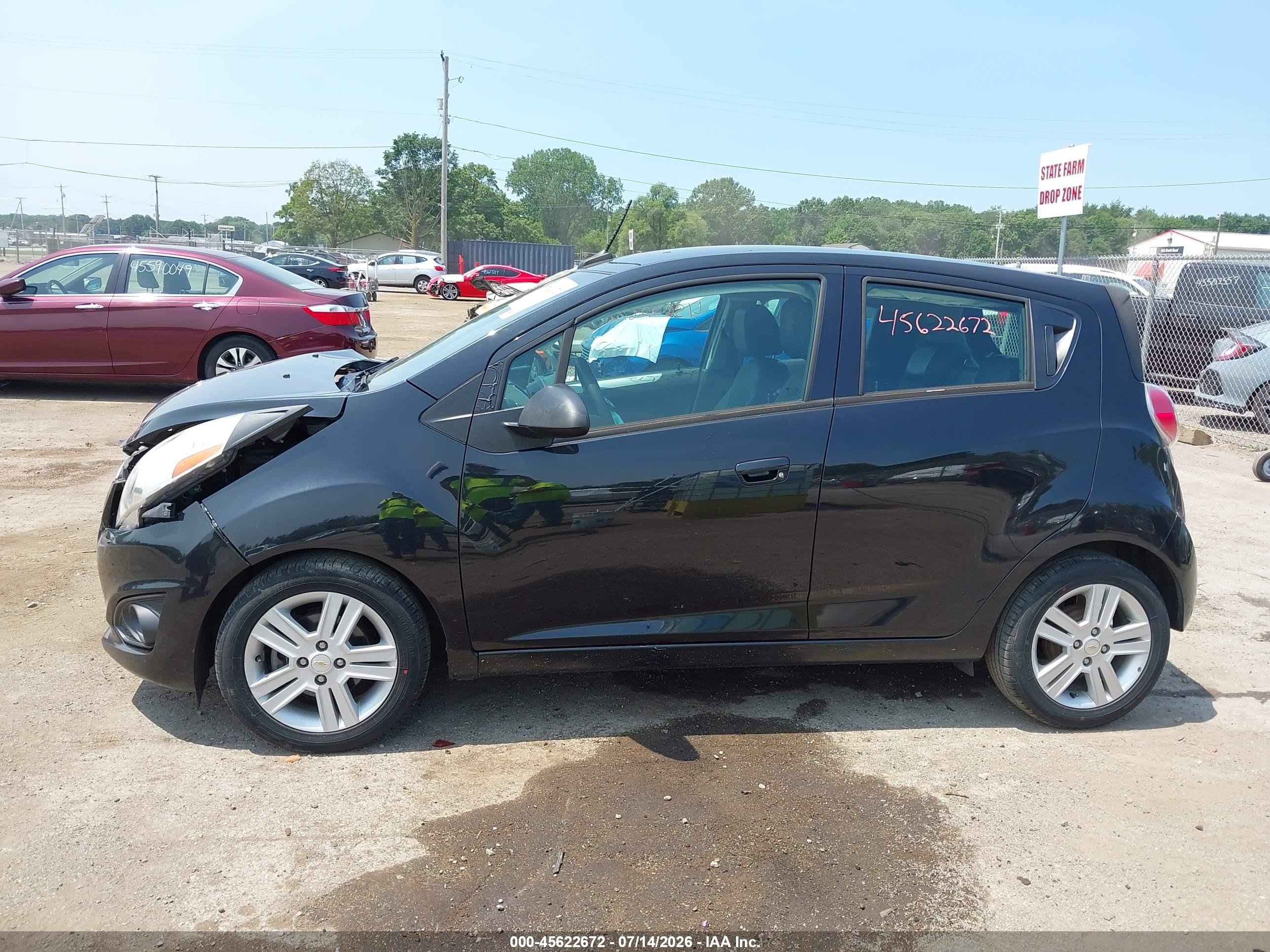 2014 Chevrolet Spark 1lt Auto Black vin: KL8CD6S95EC499070