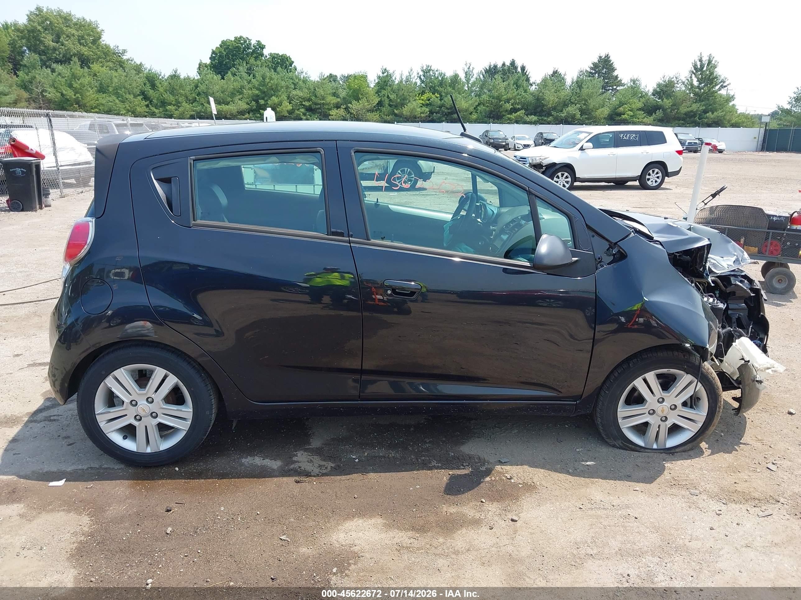 2014 Chevrolet Spark 1lt Auto Black vin: KL8CD6S95EC499070