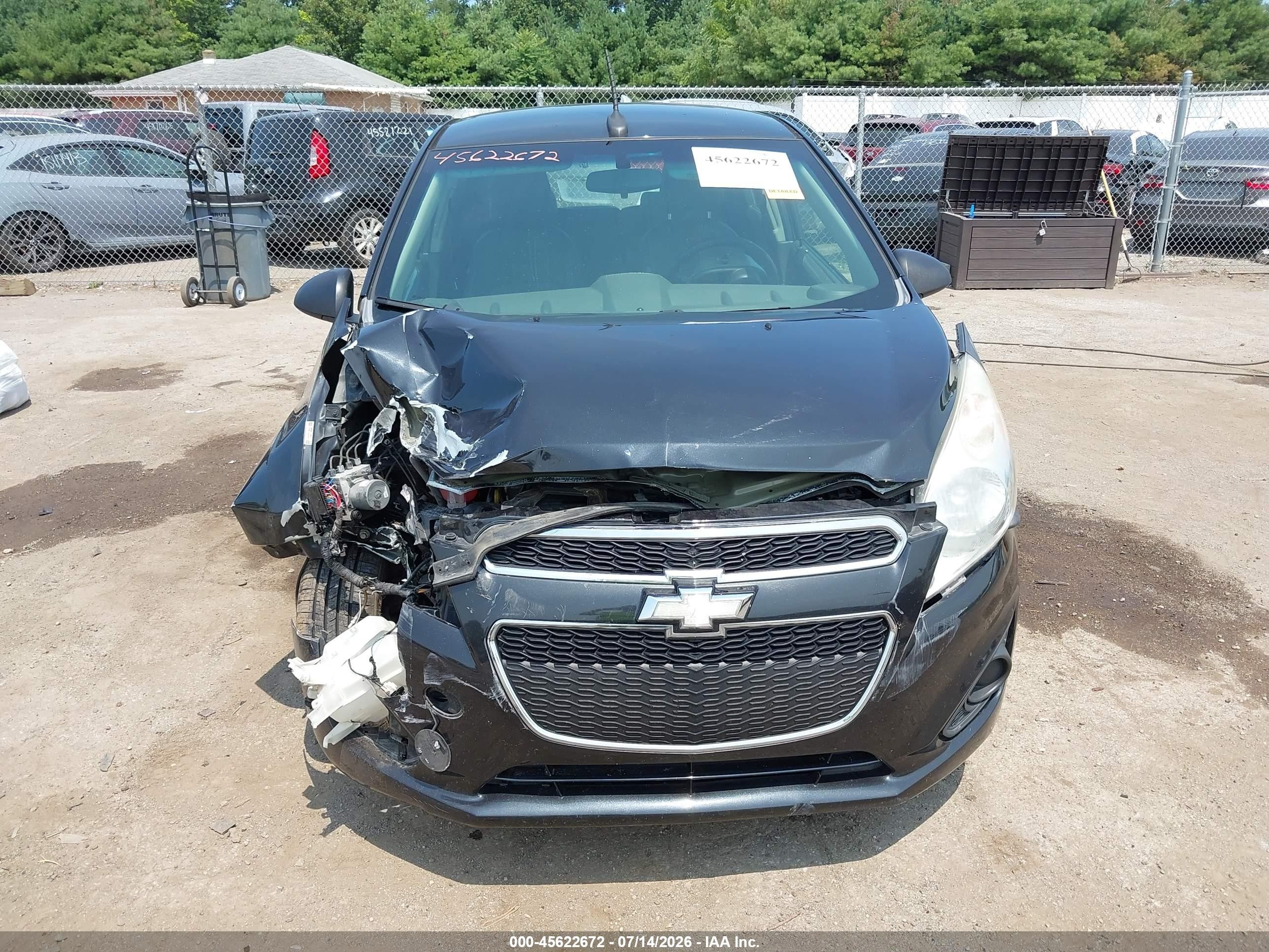 2014 Chevrolet Spark 1lt Auto Black vin: KL8CD6S95EC499070