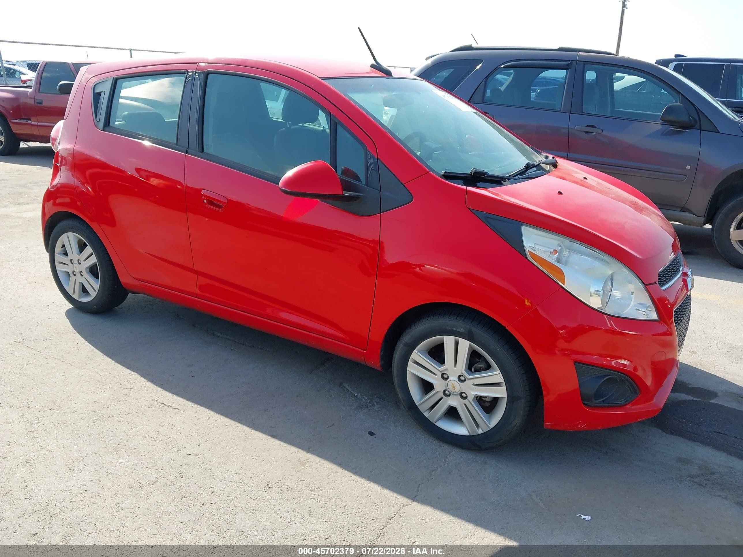 2014 Chevrolet Spark 1lt Auto Red vin: KL8CD6S95EC519771
