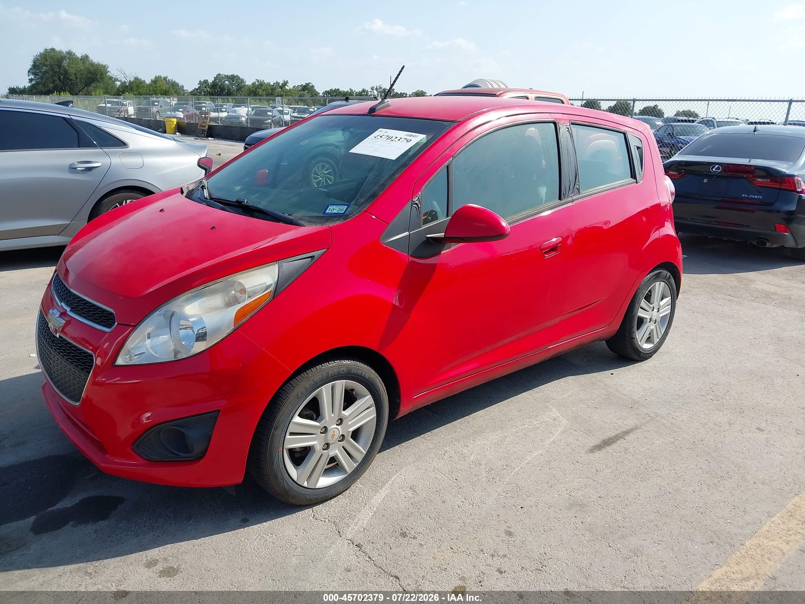 2014 Chevrolet Spark 1lt Auto Red vin: KL8CD6S95EC519771