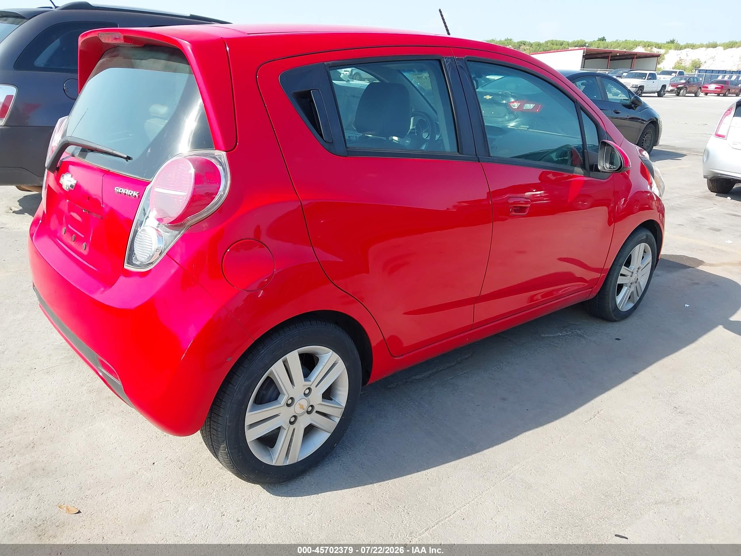 2014 Chevrolet Spark 1lt Auto Red vin: KL8CD6S95EC519771