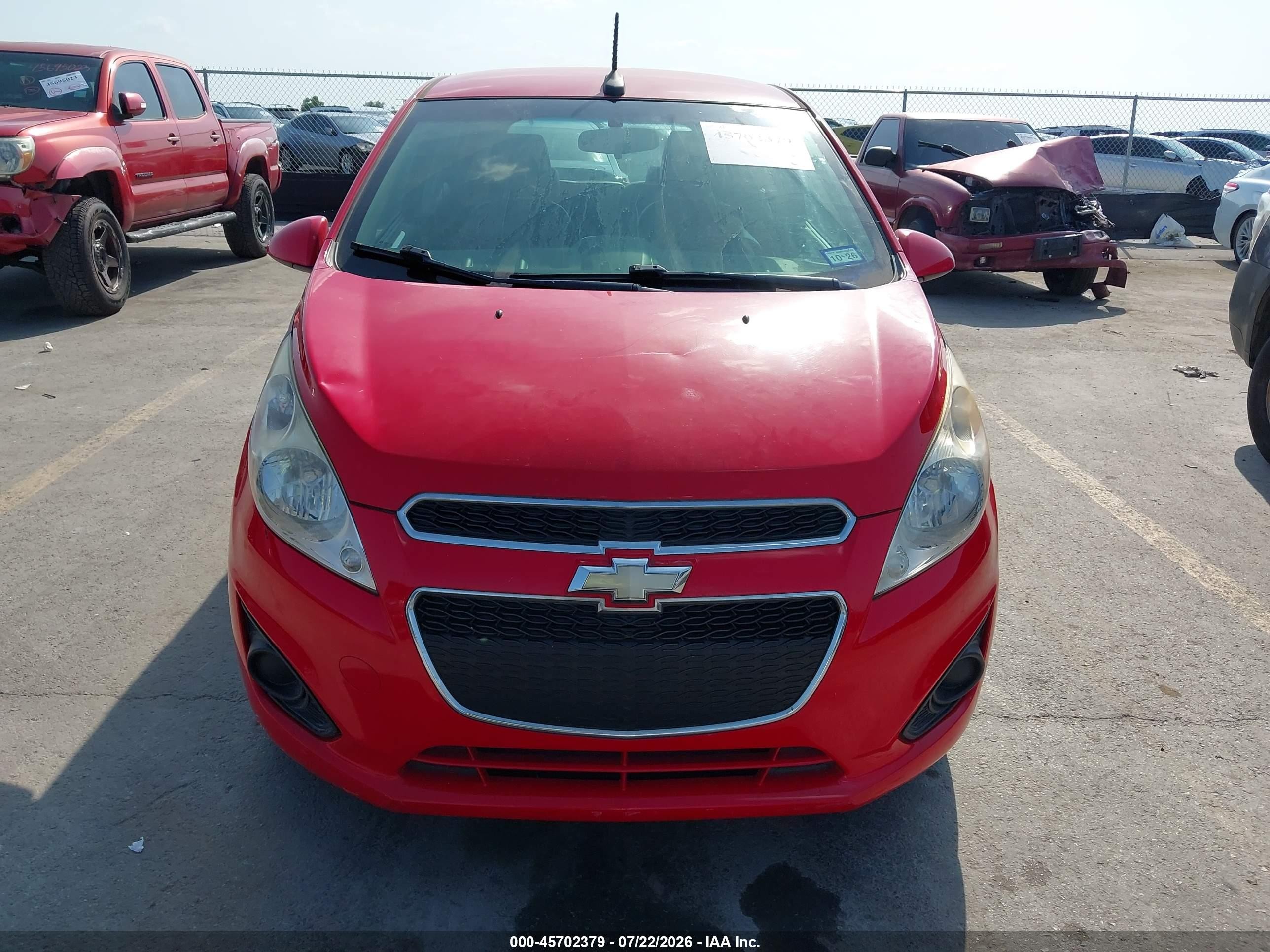 2014 Chevrolet Spark 1lt Auto Red vin: KL8CD6S95EC519771