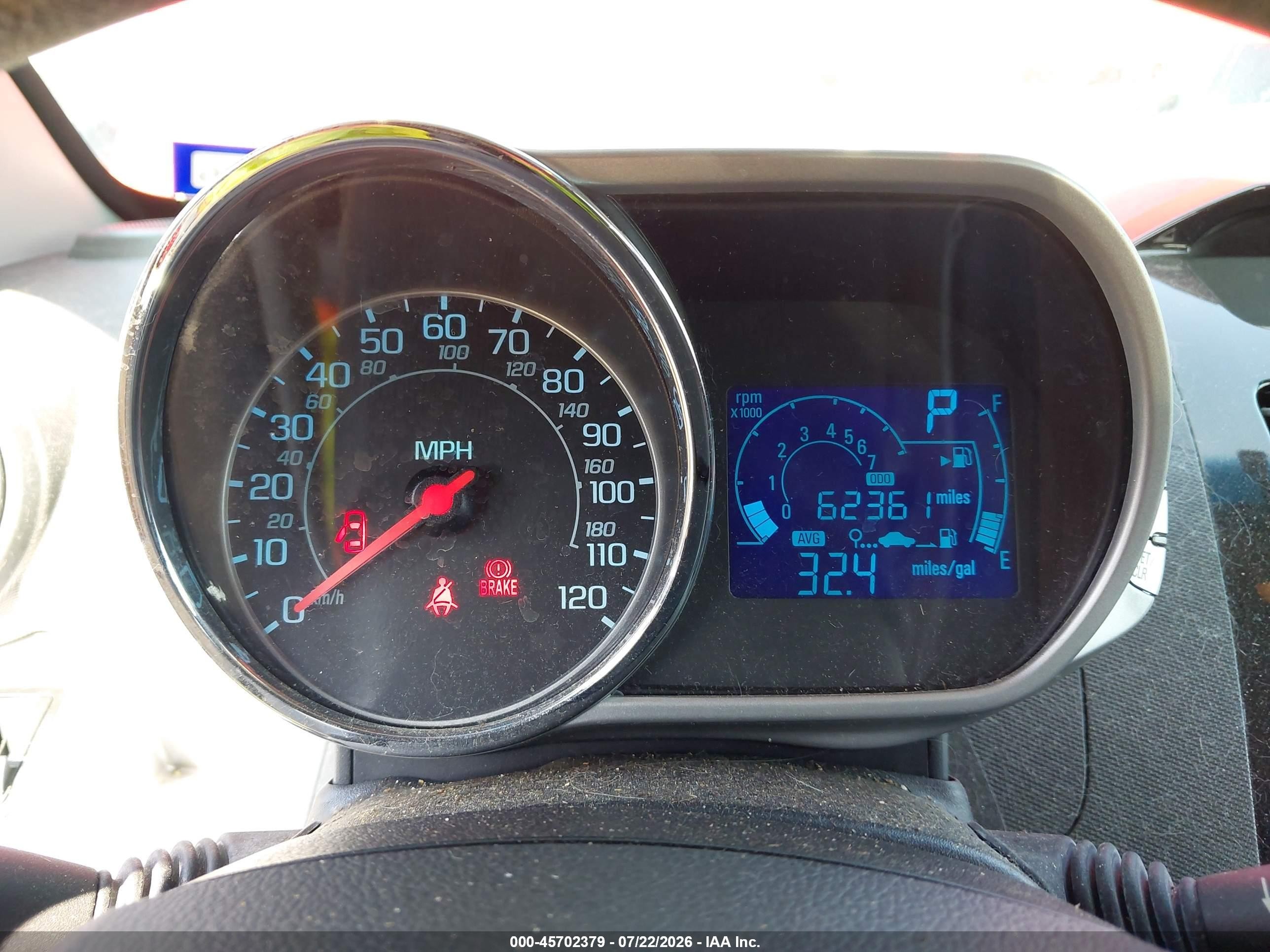 2014 Chevrolet Spark 1lt Auto Red vin: KL8CD6S95EC519771