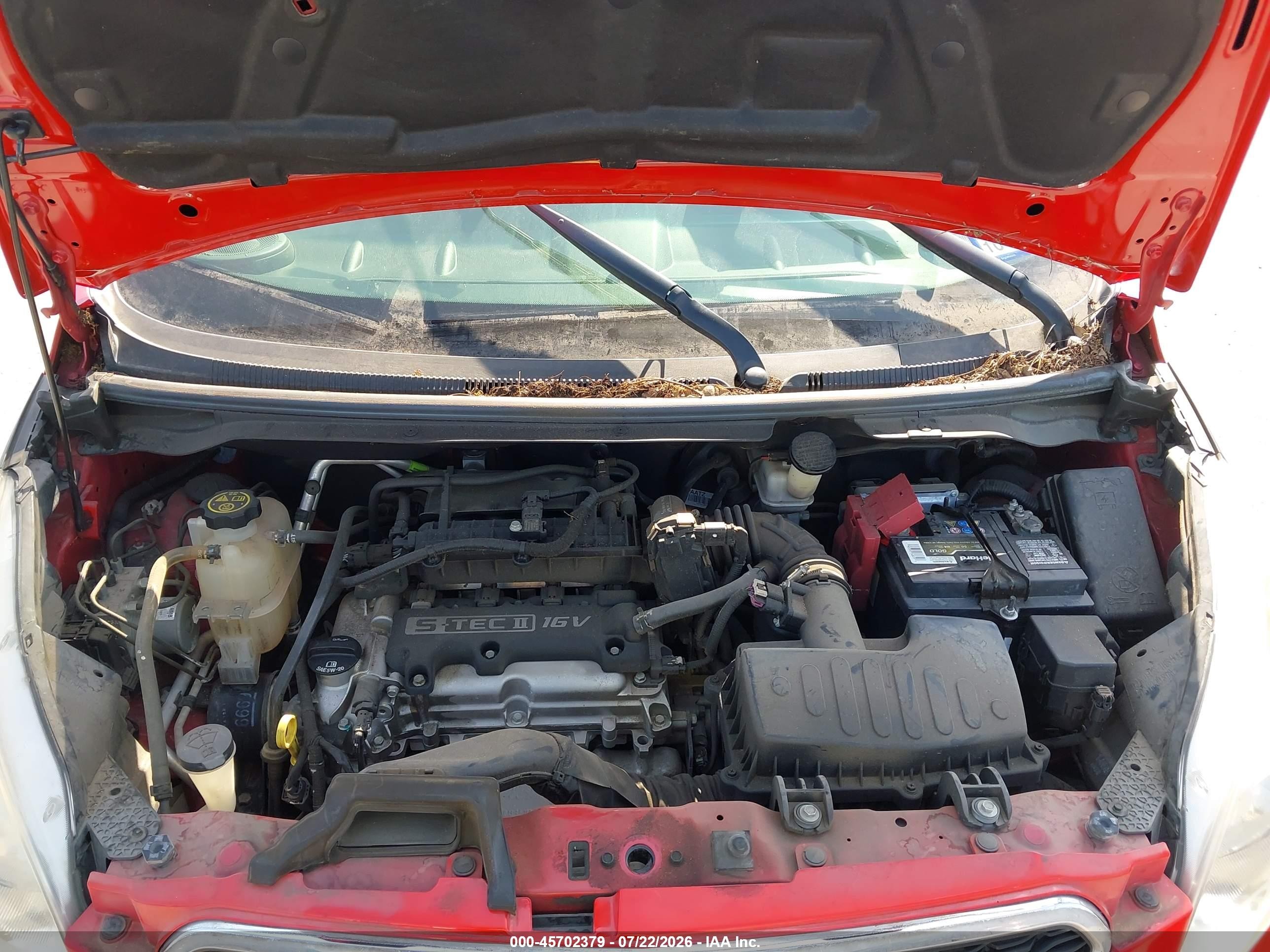 2014 Chevrolet Spark 1lt Auto Red vin: KL8CD6S95EC519771