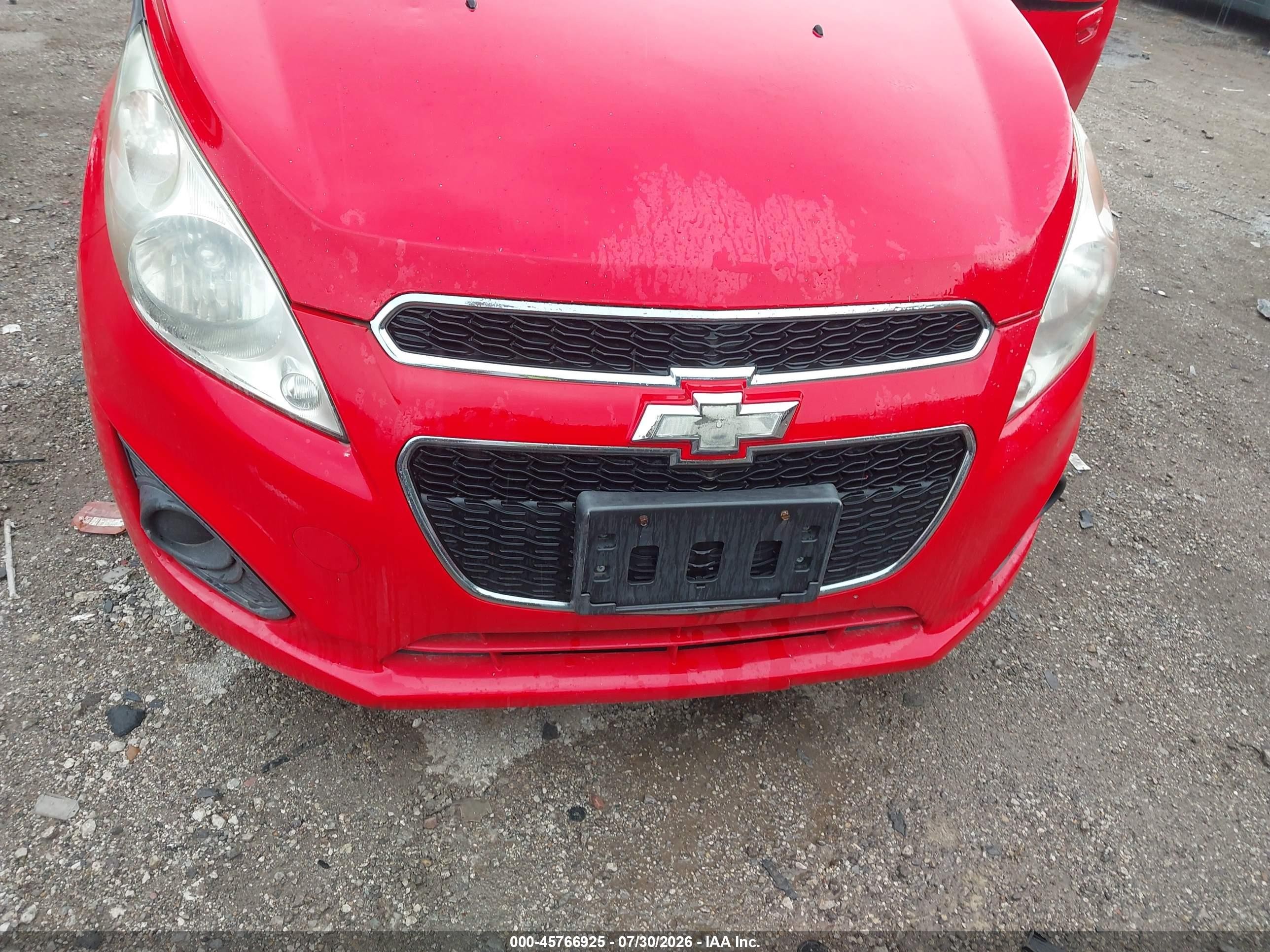 2014 Chevrolet Spark 1lt Auto Red vin: KL8CD6S95EC541253