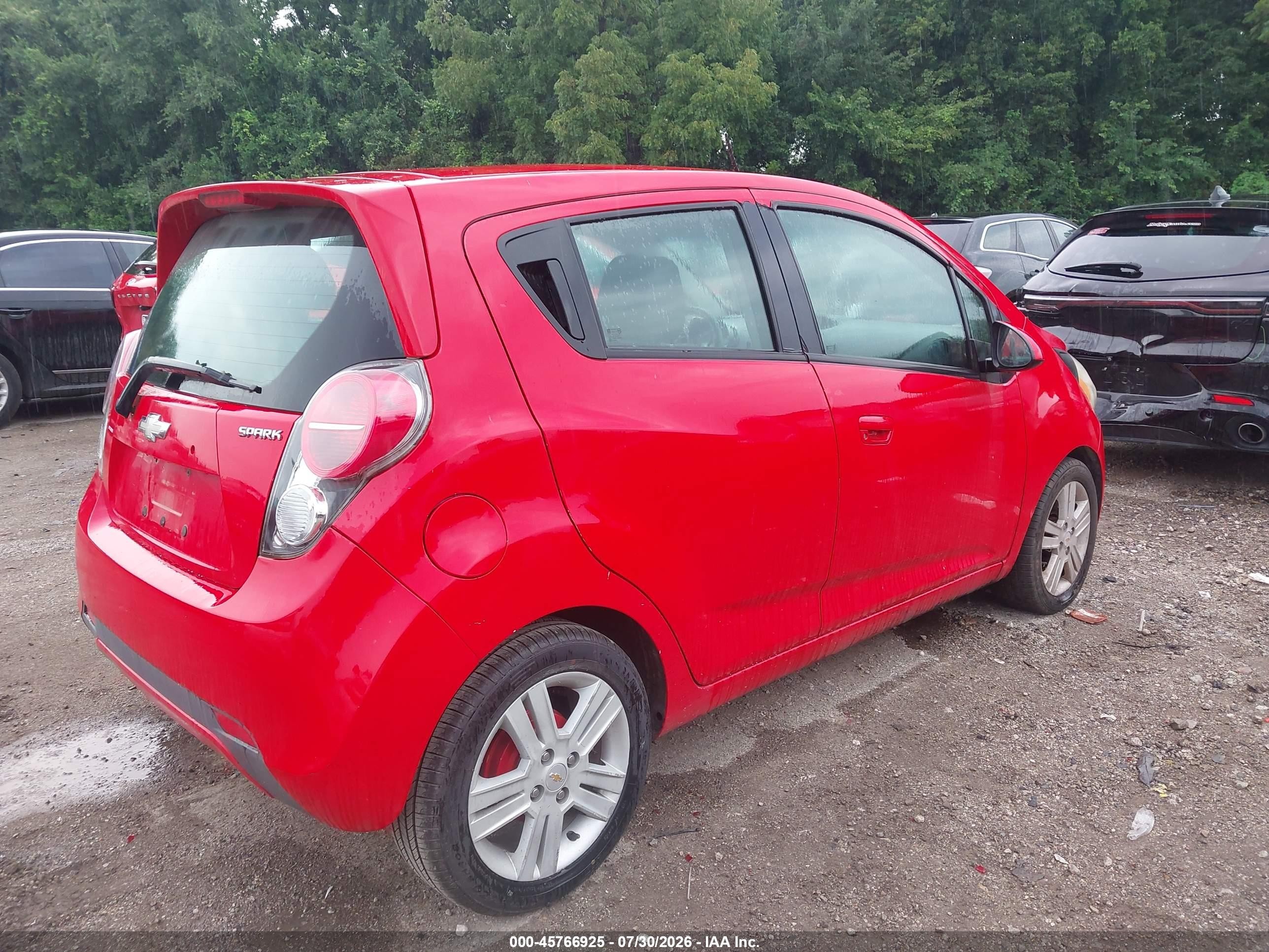 2014 Chevrolet Spark 1lt Auto Red vin: KL8CD6S95EC541253