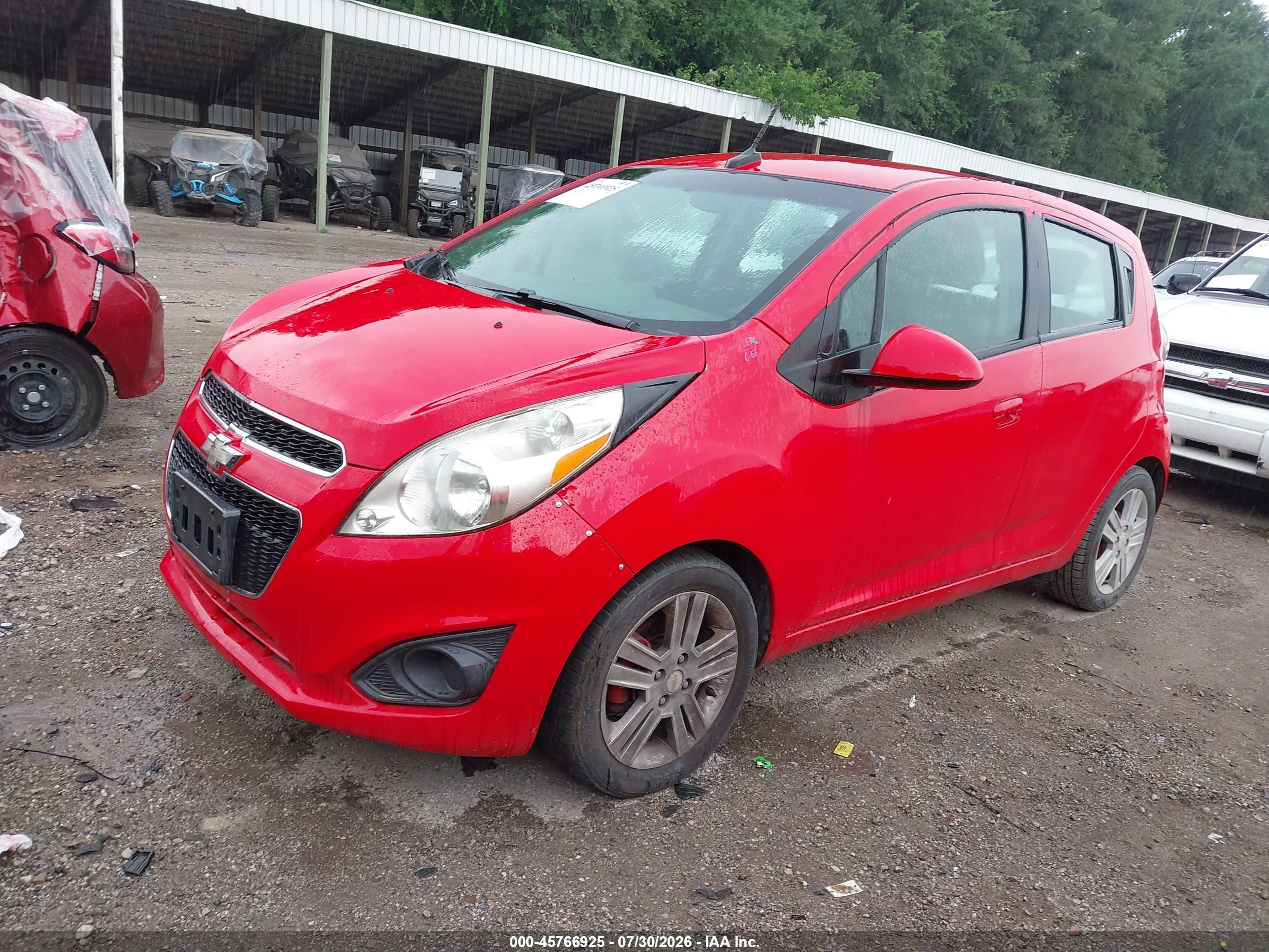 2014 Chevrolet Spark 1lt Auto Red vin: KL8CD6S95EC541253