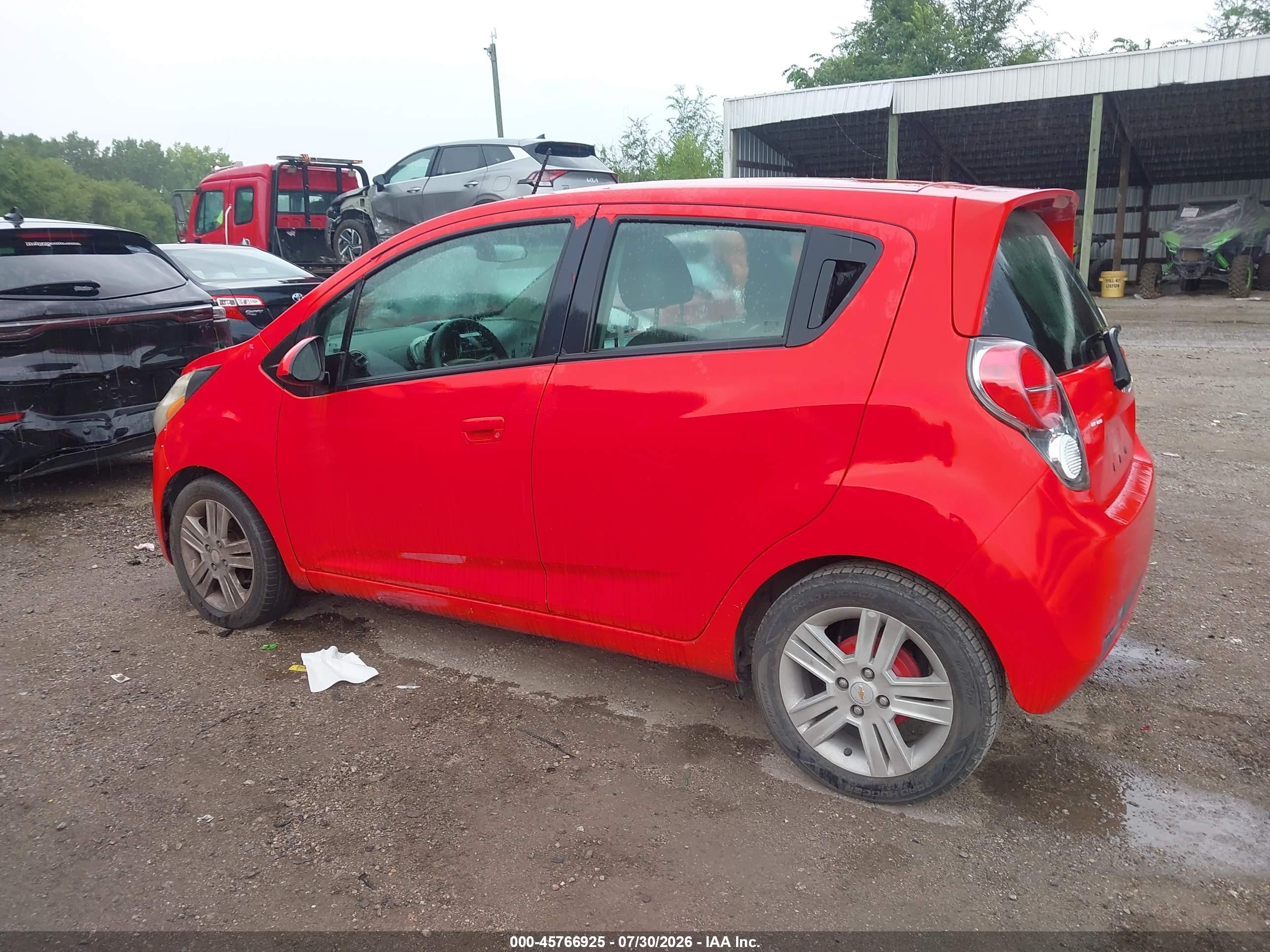 2014 Chevrolet Spark 1lt Auto Red vin: KL8CD6S95EC541253