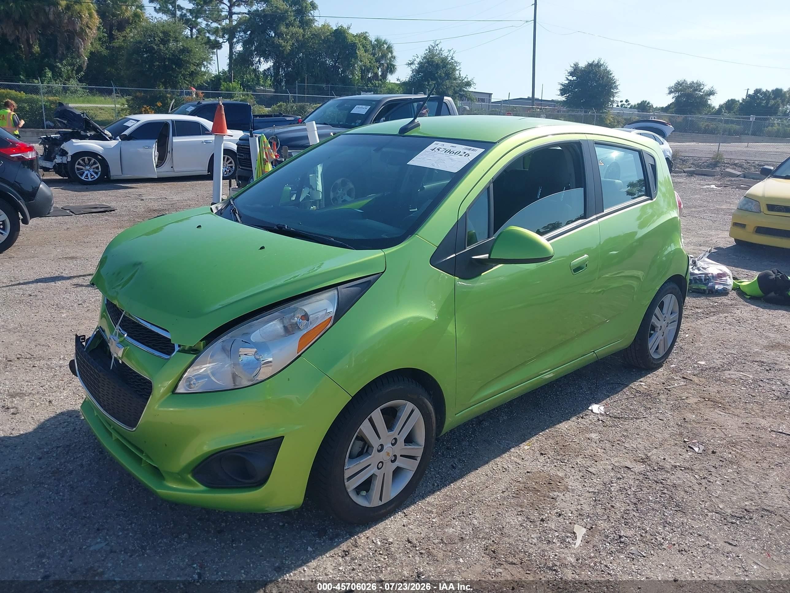 2014 Chevrolet Spark 1lt Auto Green vin: KL8CD6S95EC581798