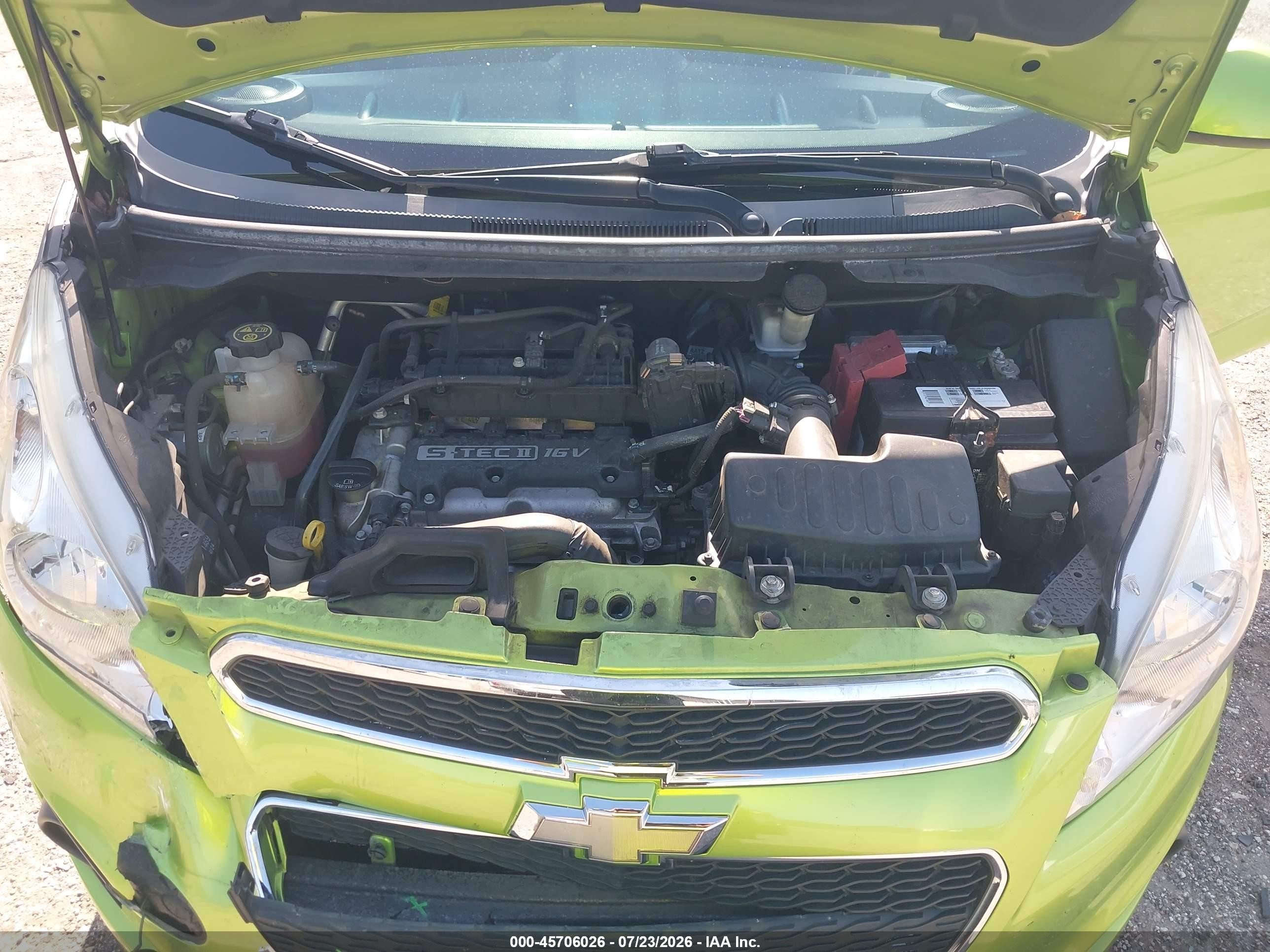 2014 Chevrolet Spark 1lt Auto Green vin: KL8CD6S95EC581798