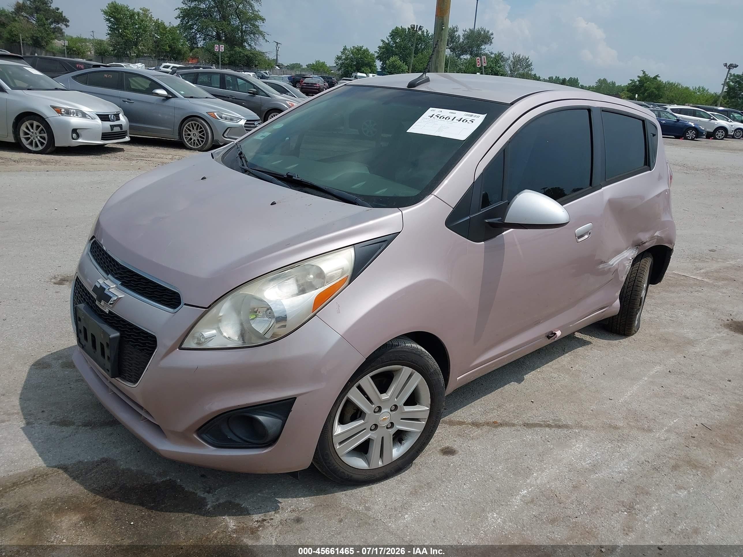 2013 Chevrolet Spark 1lt Auto Pink vin: KL8CD6S96DC503142