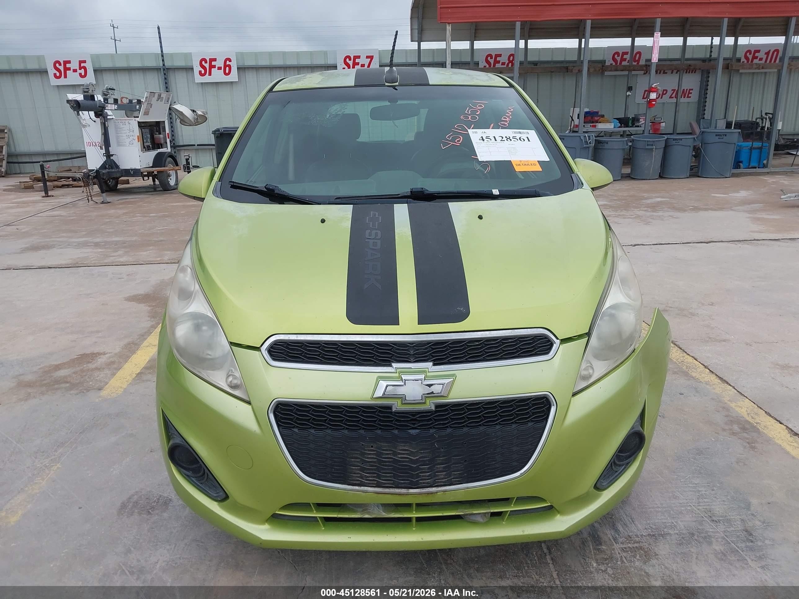 2013 Chevrolet Spark 1lt Auto Green vin: KL8CD6S96DC510639