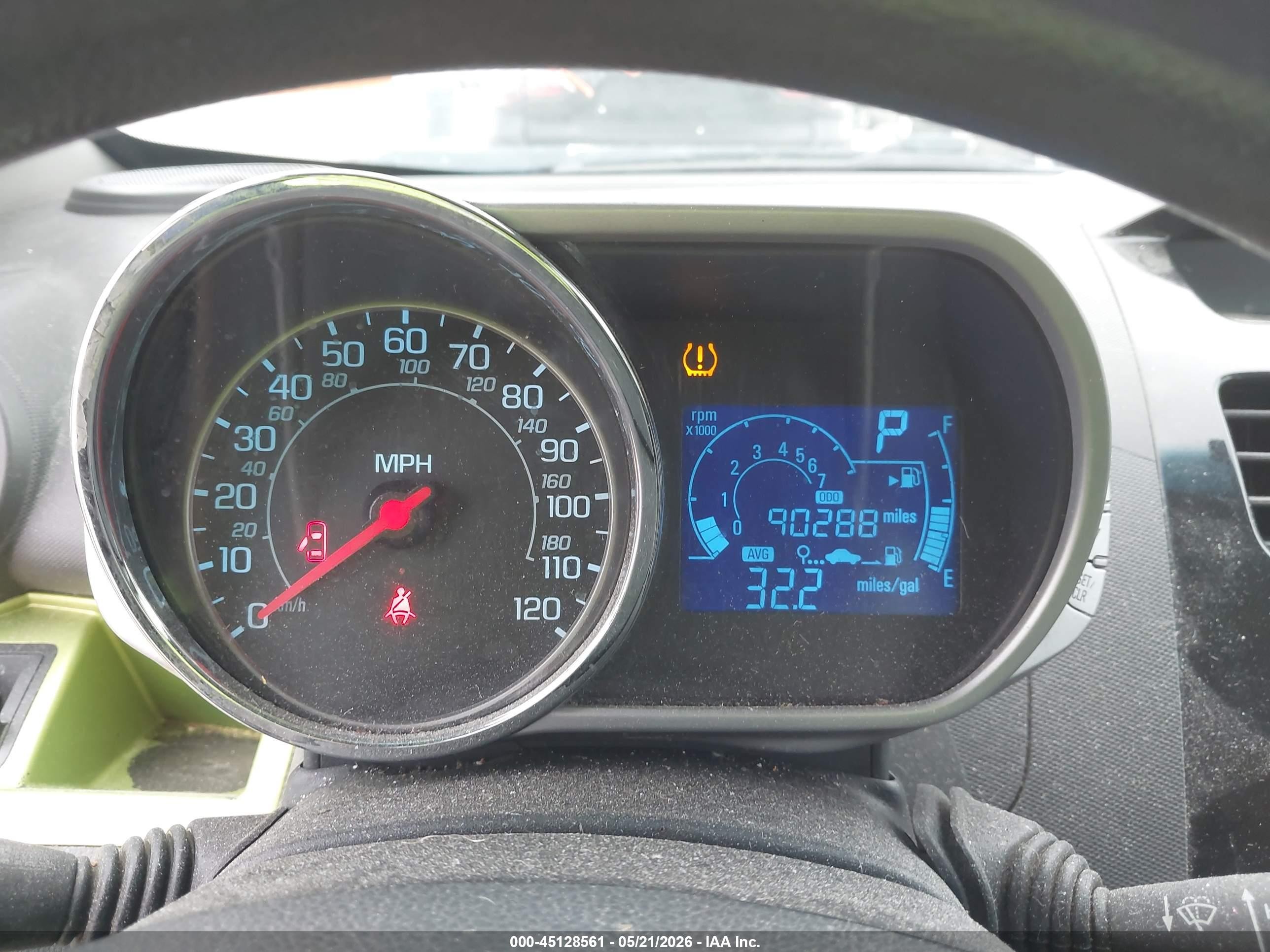 2013 Chevrolet Spark 1lt Auto Green vin: KL8CD6S96DC510639