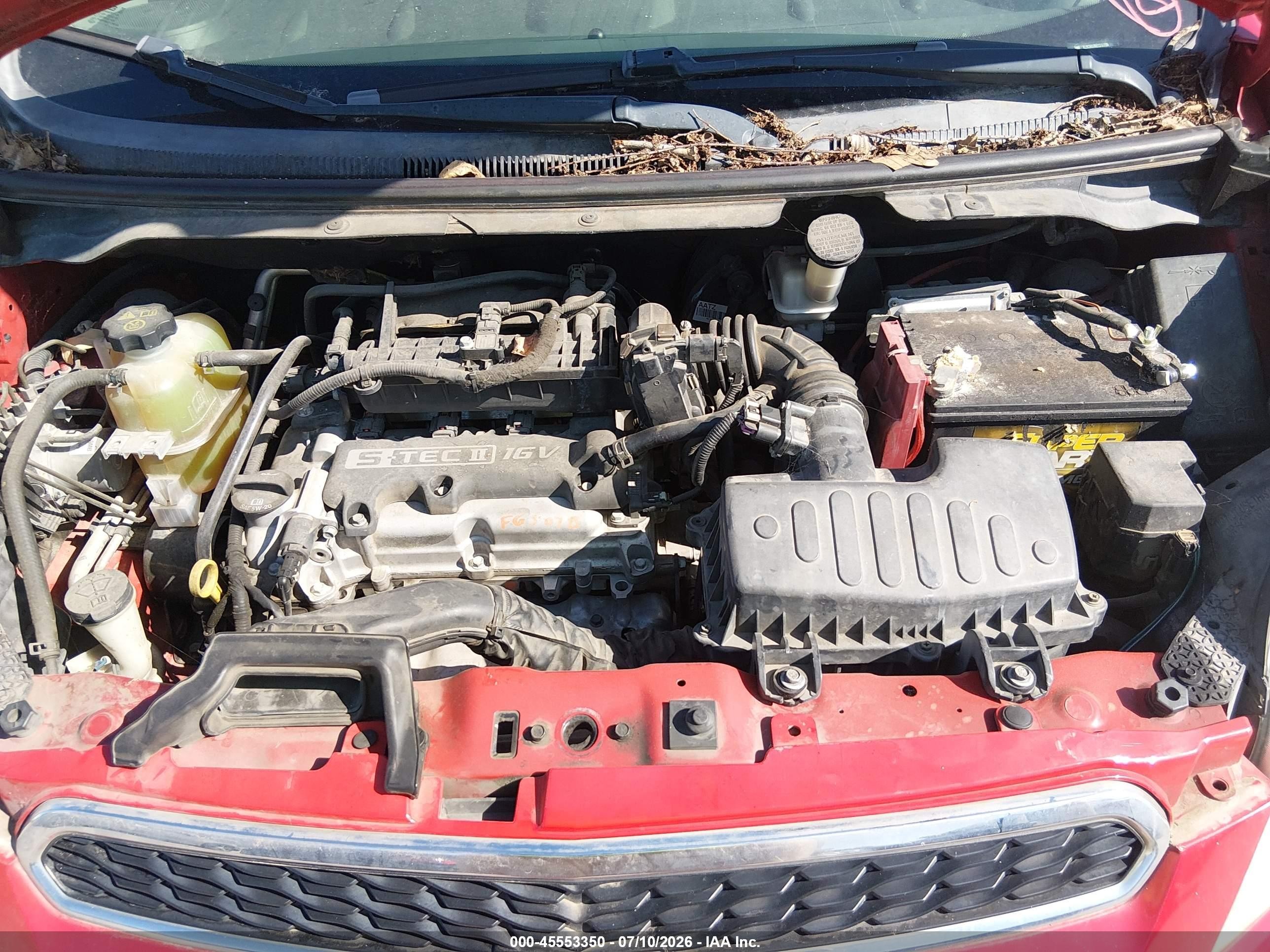 2014 Chevrolet Spark 1lt Auto Красный vin: KL8CD6S96EC517706