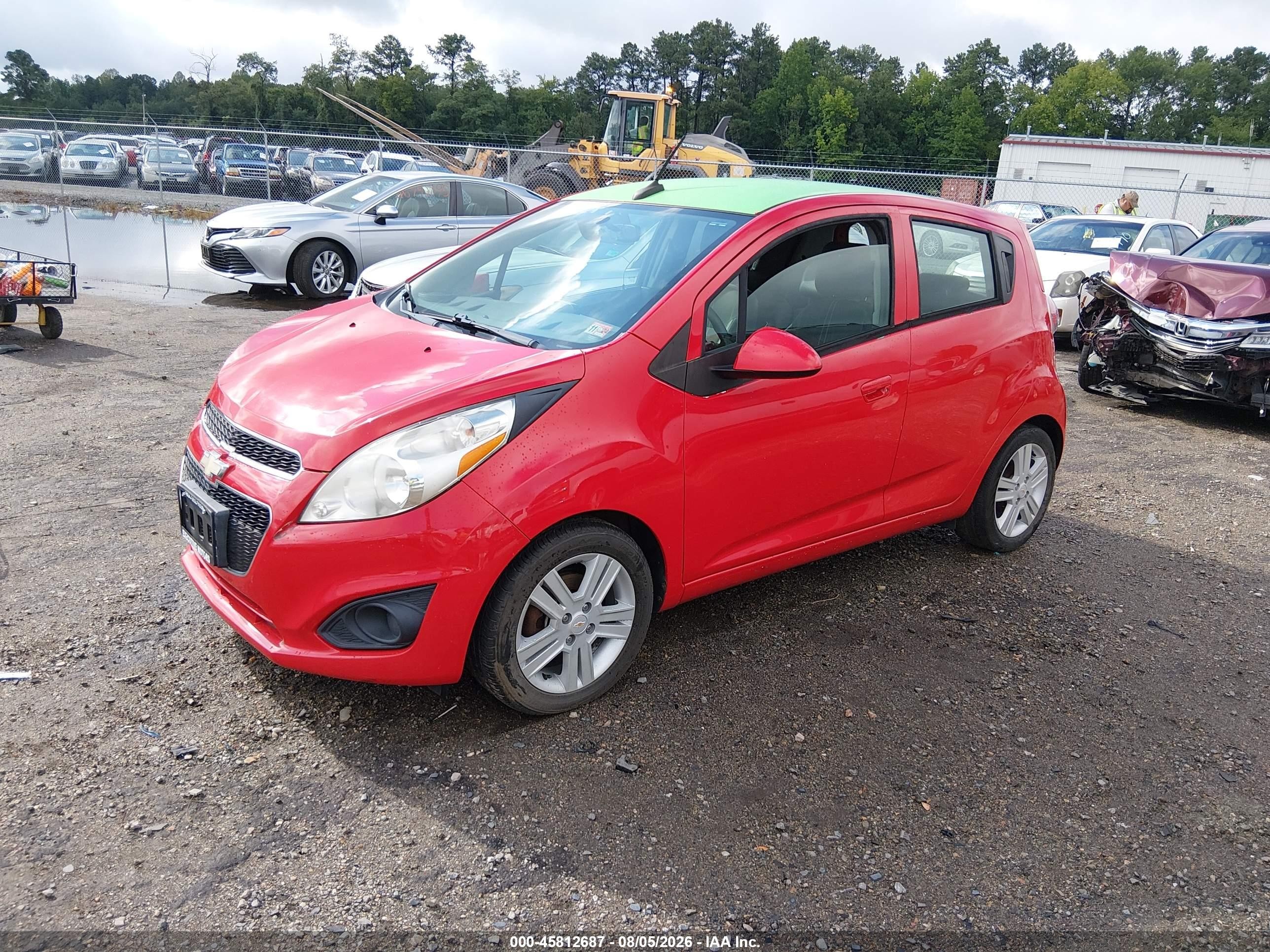 2014 Chevrolet Spark 1lt Auto Red vin: KL8CD6S96EC534764