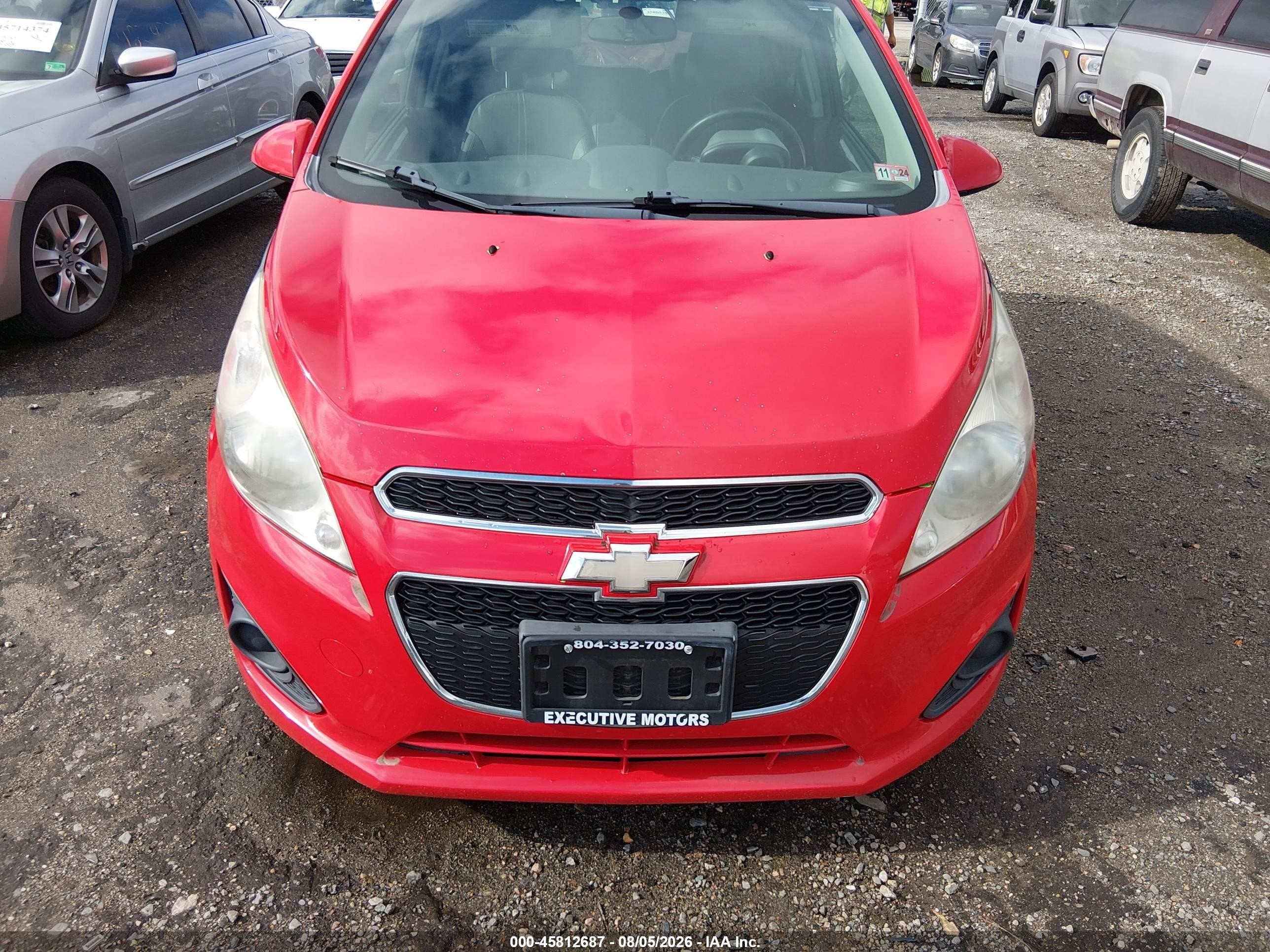 2014 Chevrolet Spark 1lt Auto Red vin: KL8CD6S96EC534764