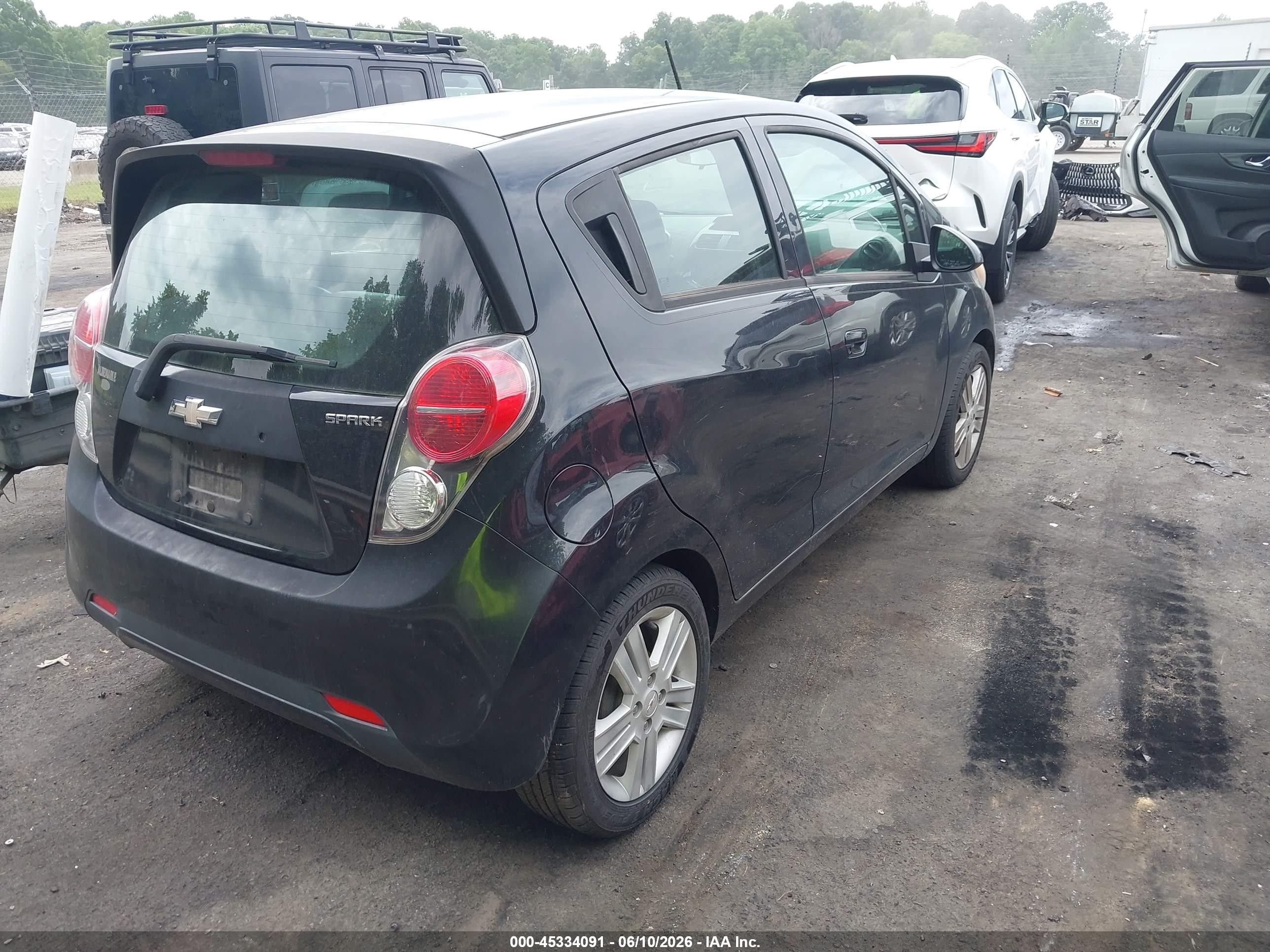 2014 Chevrolet Spark 1lt Auto Black vin: KL8CD6S96EC584385