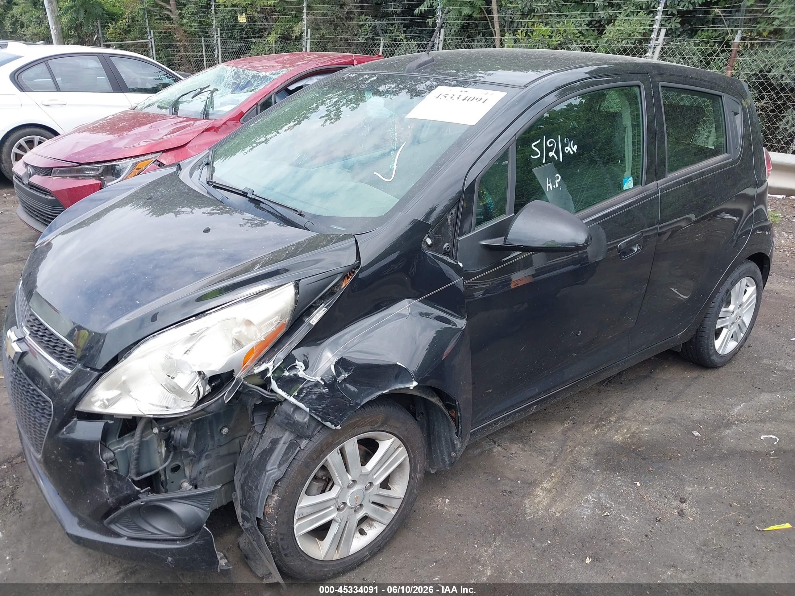2014 Chevrolet Spark 1lt Auto Black vin: KL8CD6S96EC584385