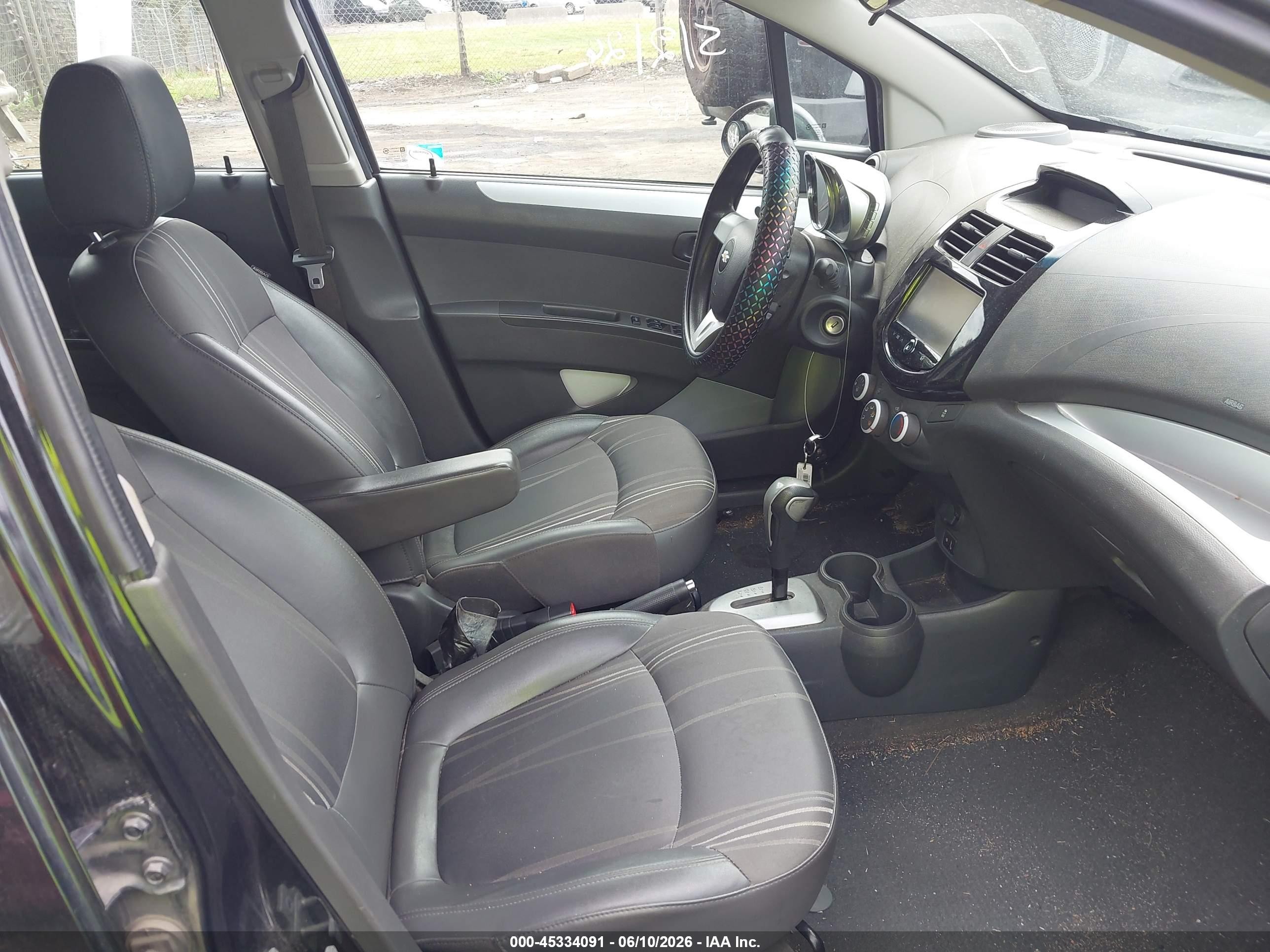 2014 Chevrolet Spark 1lt Auto Black vin: KL8CD6S96EC584385