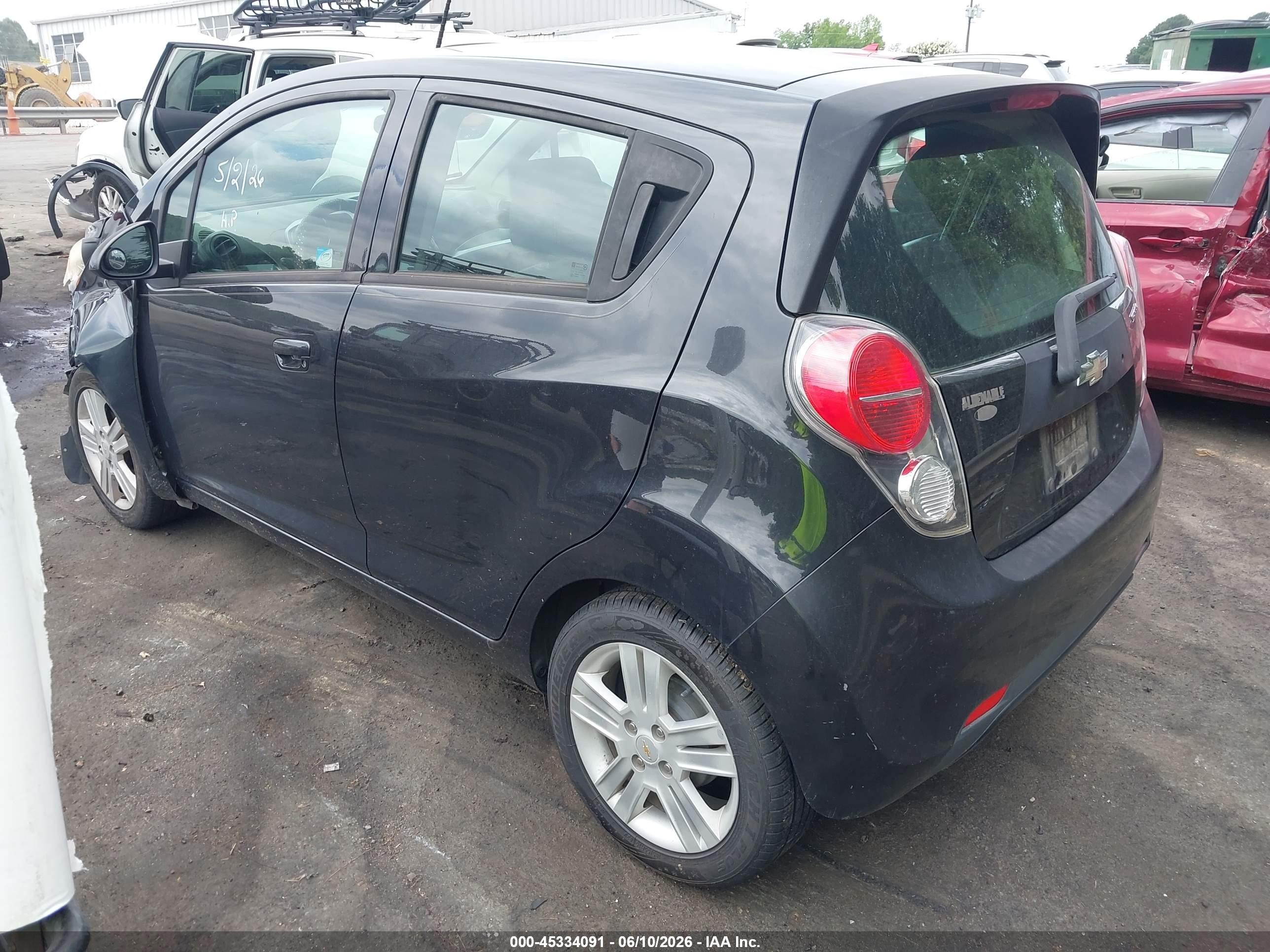 2014 Chevrolet Spark 1lt Auto Black vin: KL8CD6S96EC584385