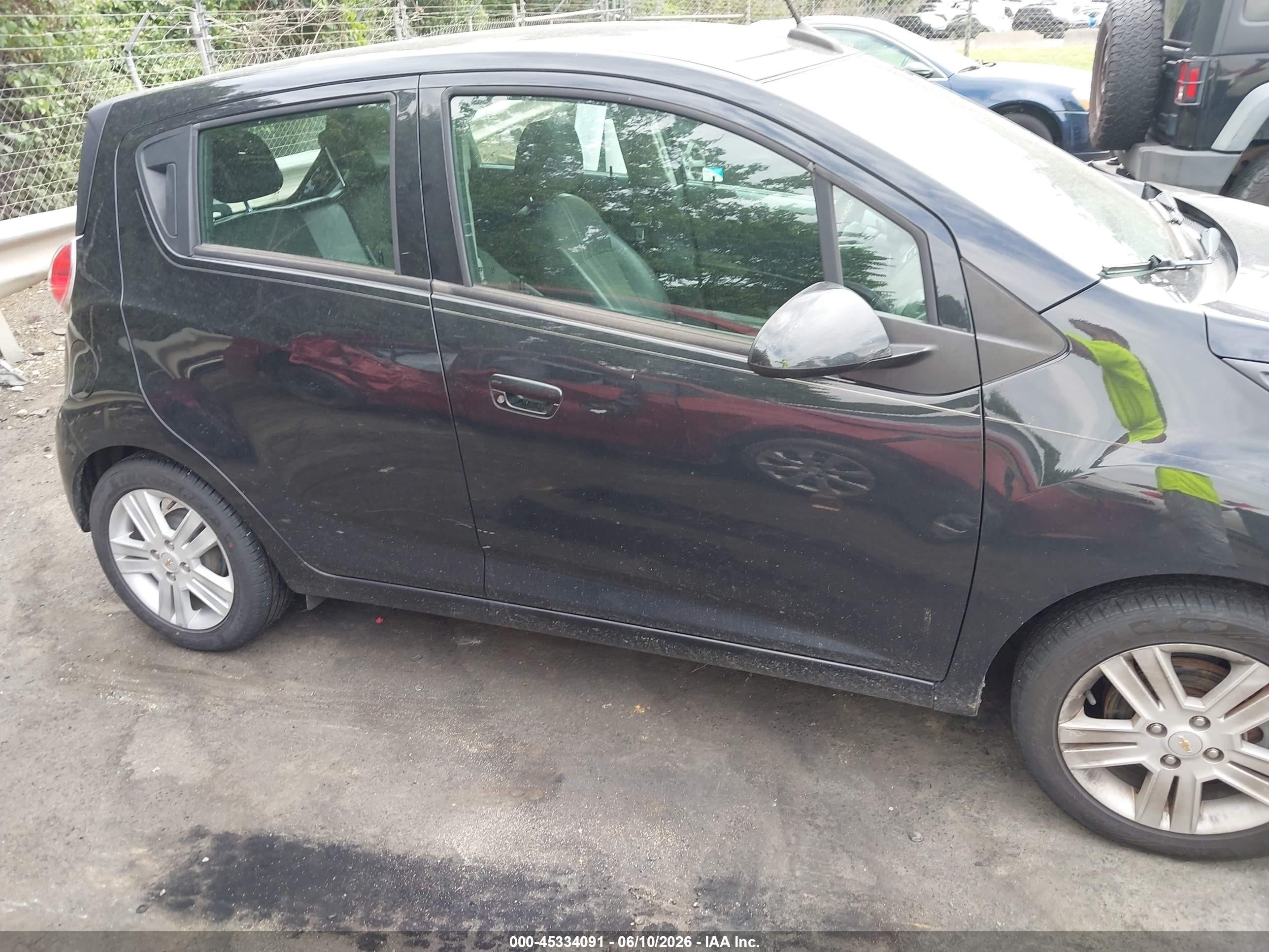 2014 Chevrolet Spark 1lt Auto Black vin: KL8CD6S96EC584385