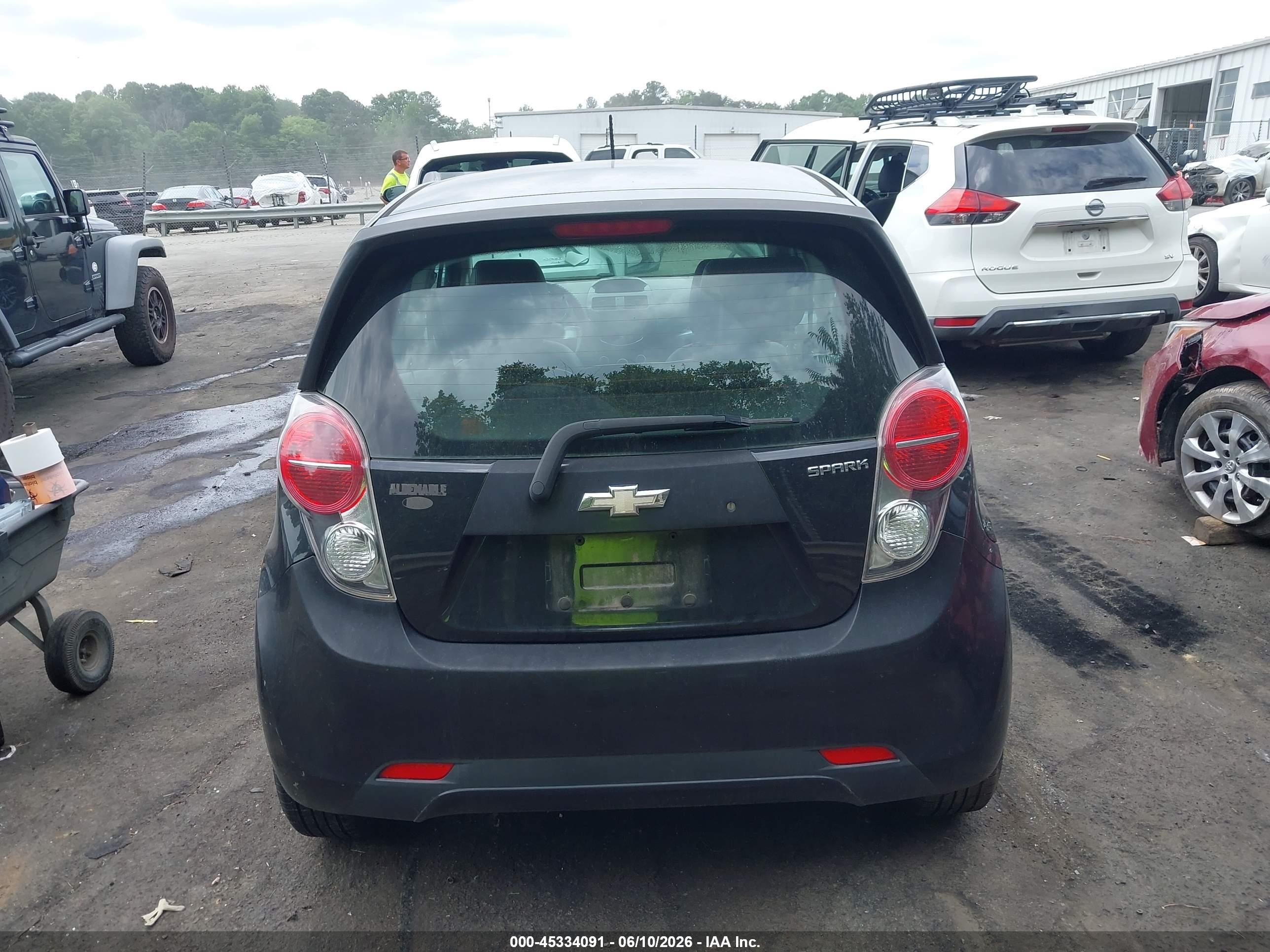 2014 Chevrolet Spark 1lt Auto Black vin: KL8CD6S96EC584385