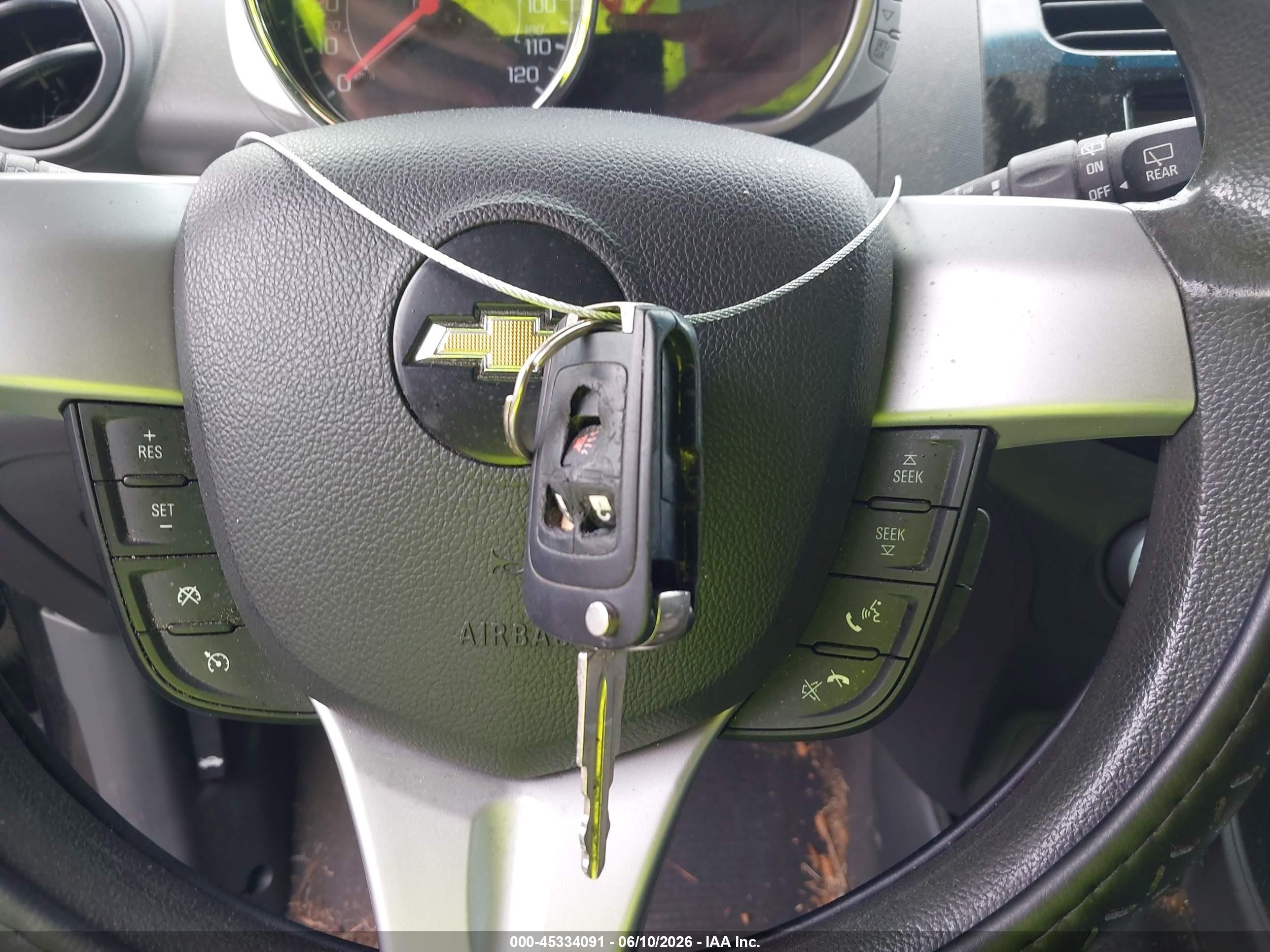 2014 Chevrolet Spark 1lt Auto Black vin: KL8CD6S96EC584385