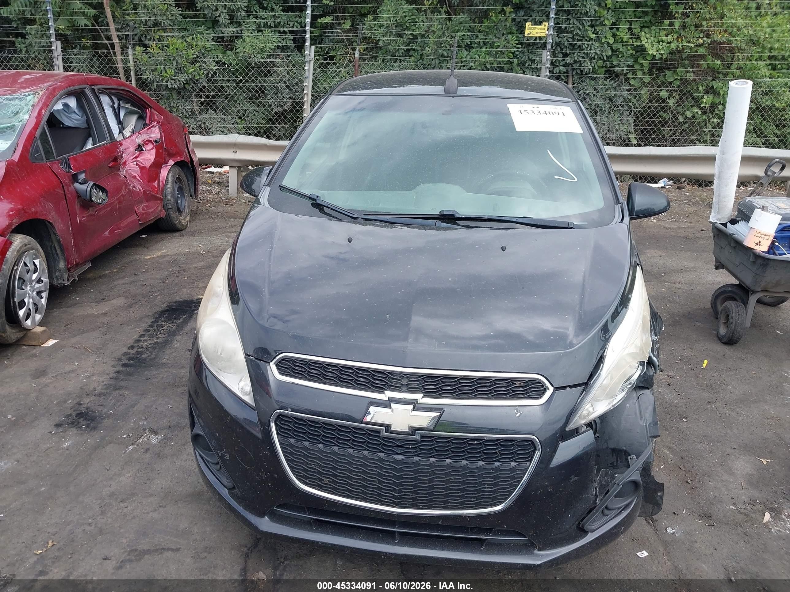 2014 Chevrolet Spark 1lt Auto Black vin: KL8CD6S96EC584385