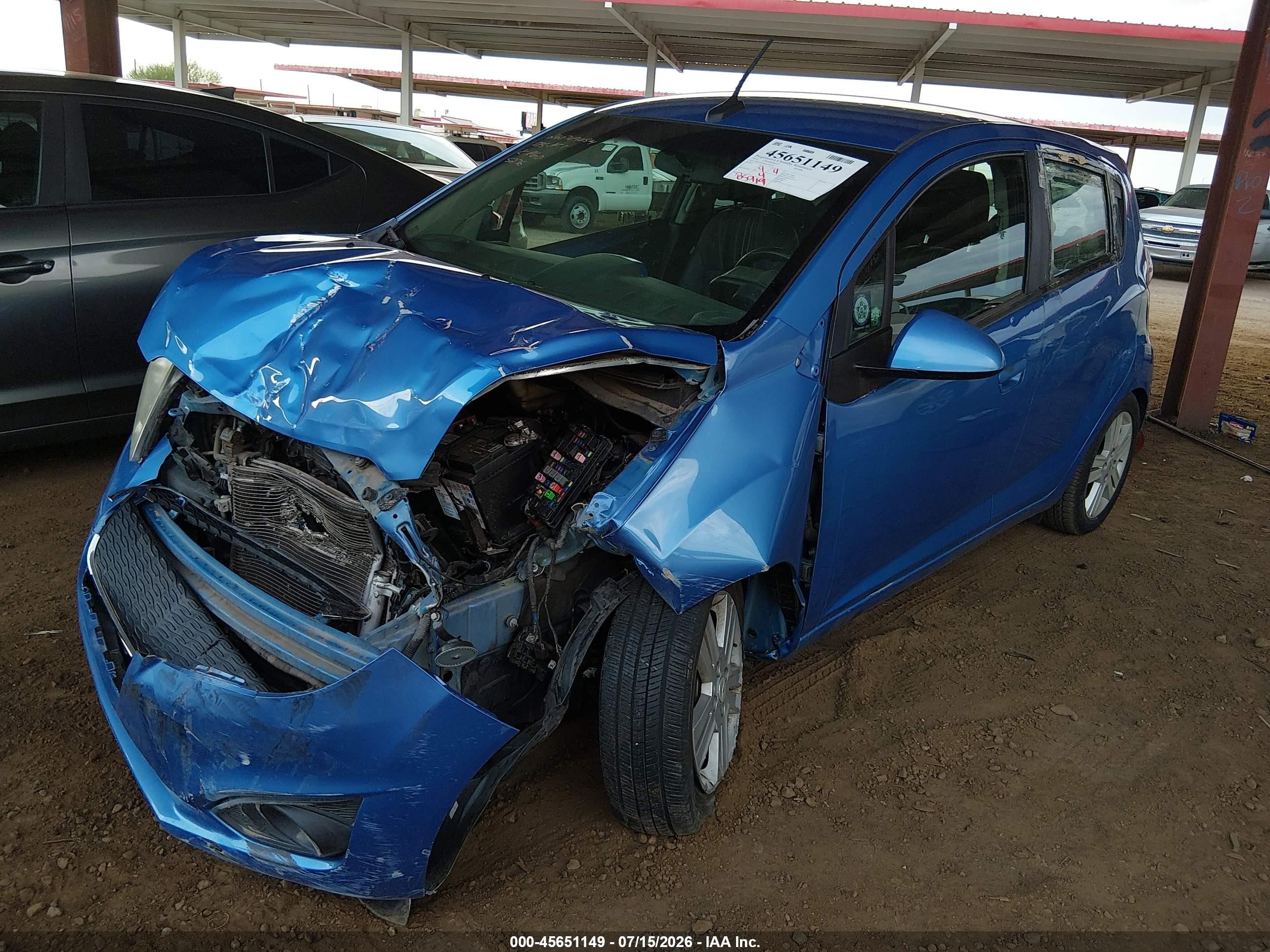 2014 Chevrolet Spark 1lt Auto Blue vin: KL8CD6S96EC585276