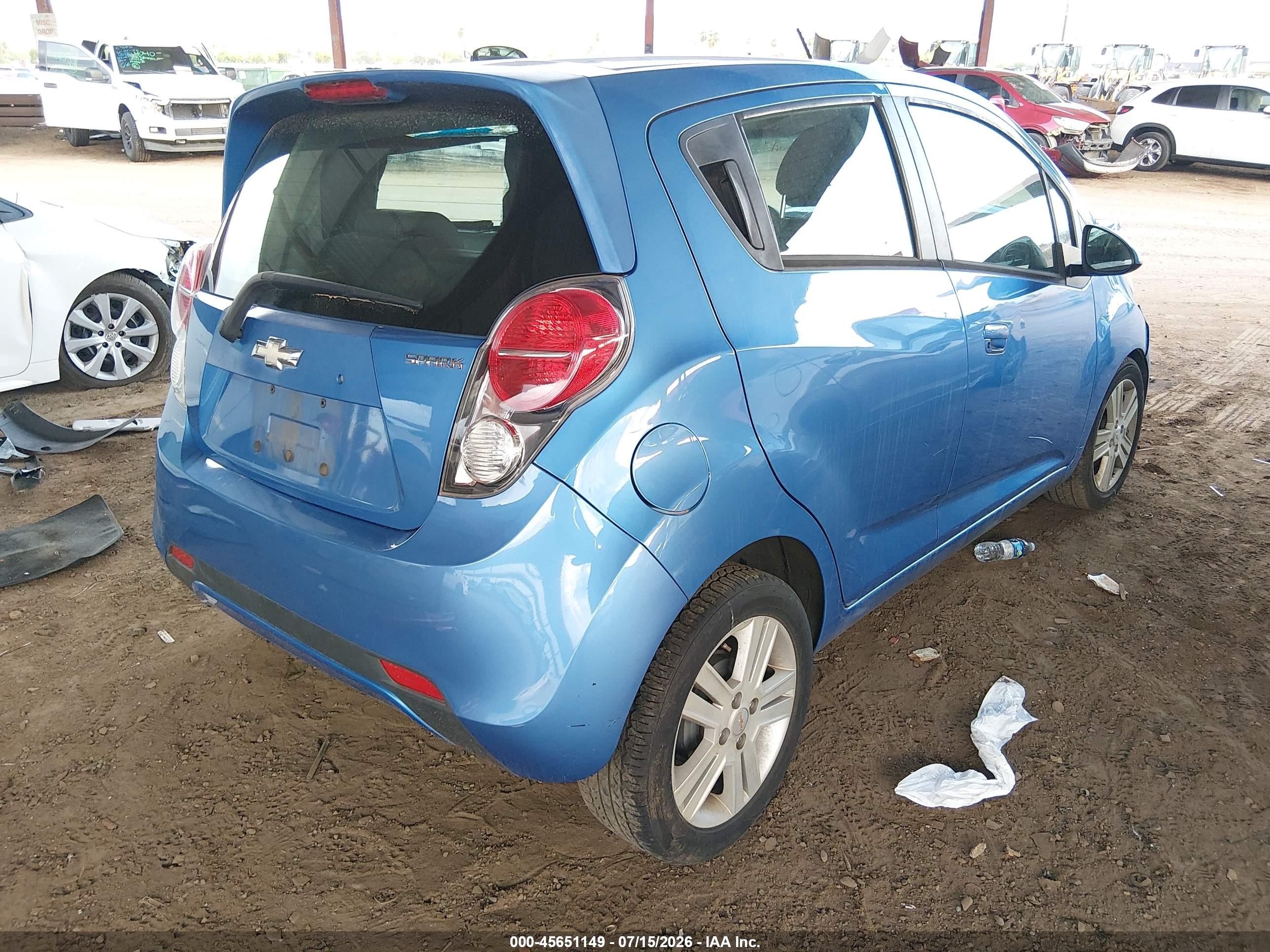 2014 Chevrolet Spark 1lt Auto Blue vin: KL8CD6S96EC585276