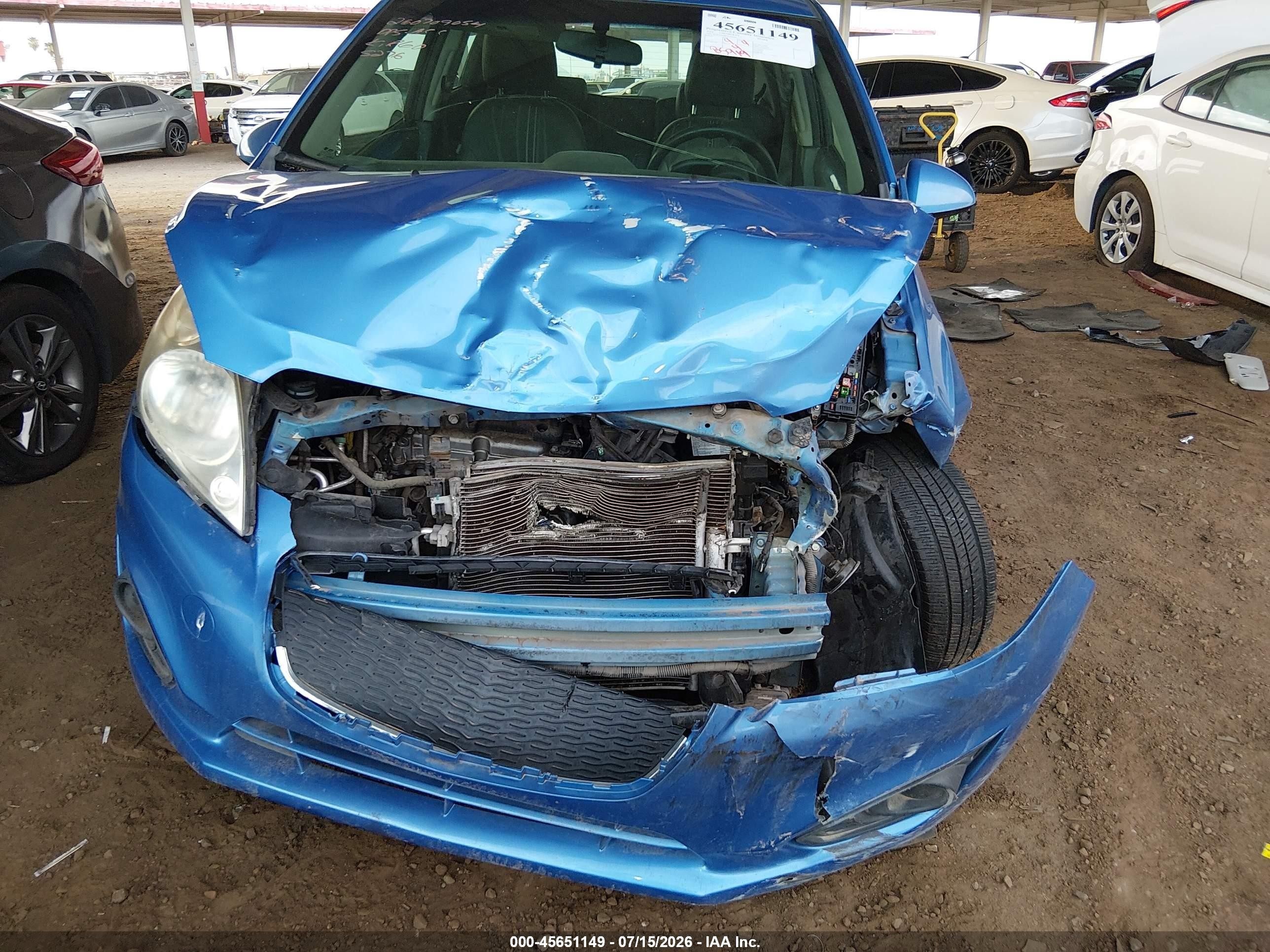 2014 Chevrolet Spark 1lt Auto Blue vin: KL8CD6S96EC585276
