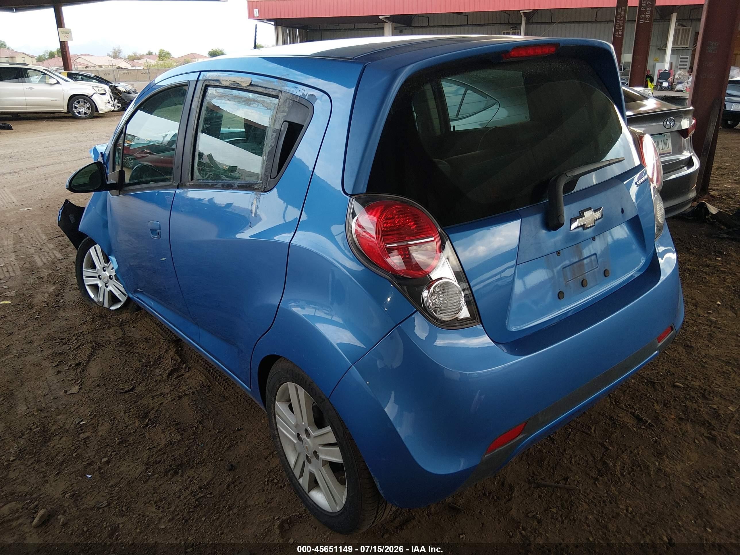 2014 Chevrolet Spark 1lt Auto Blue vin: KL8CD6S96EC585276