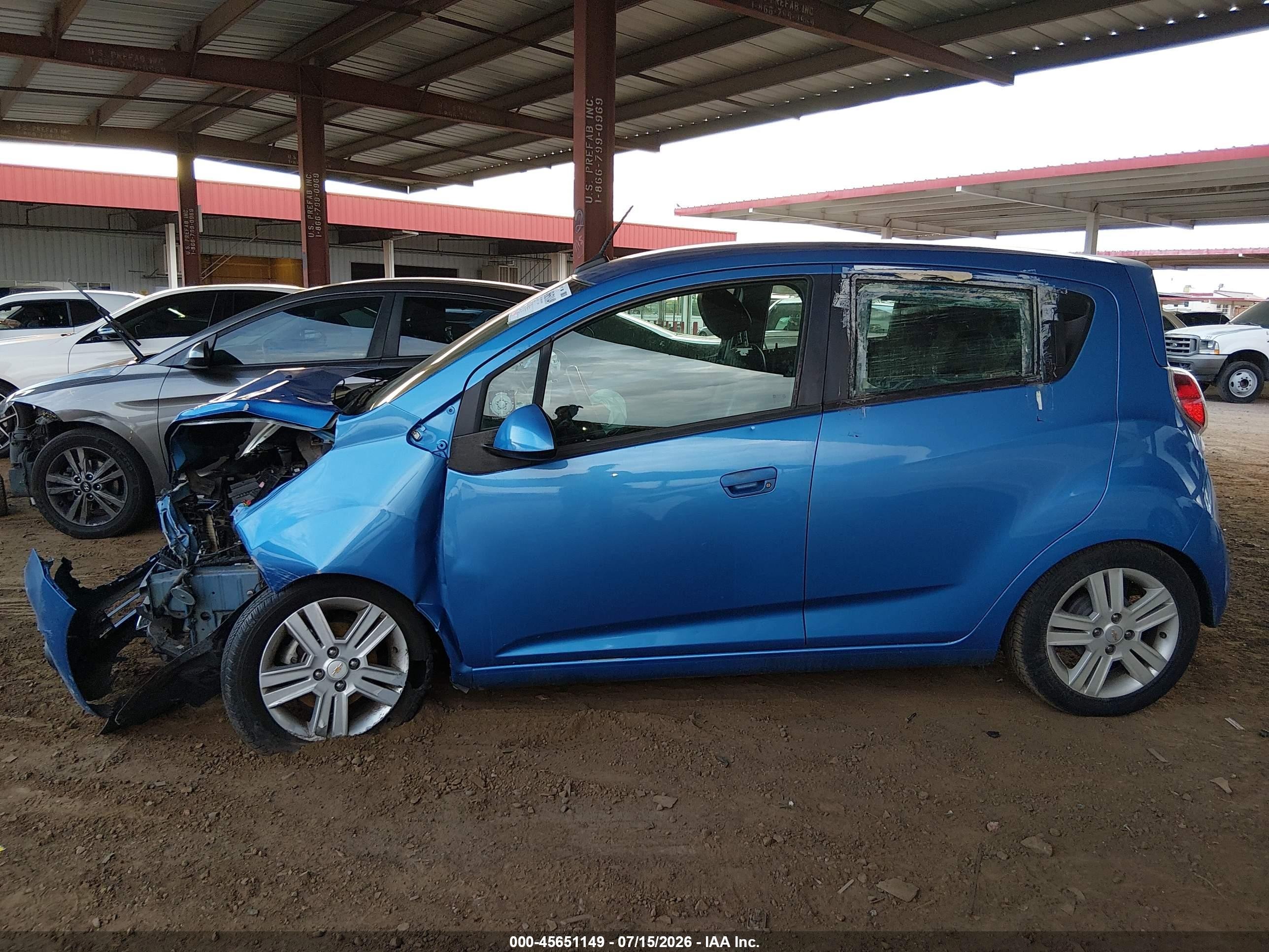 2014 Chevrolet Spark 1lt Auto Blue vin: KL8CD6S96EC585276