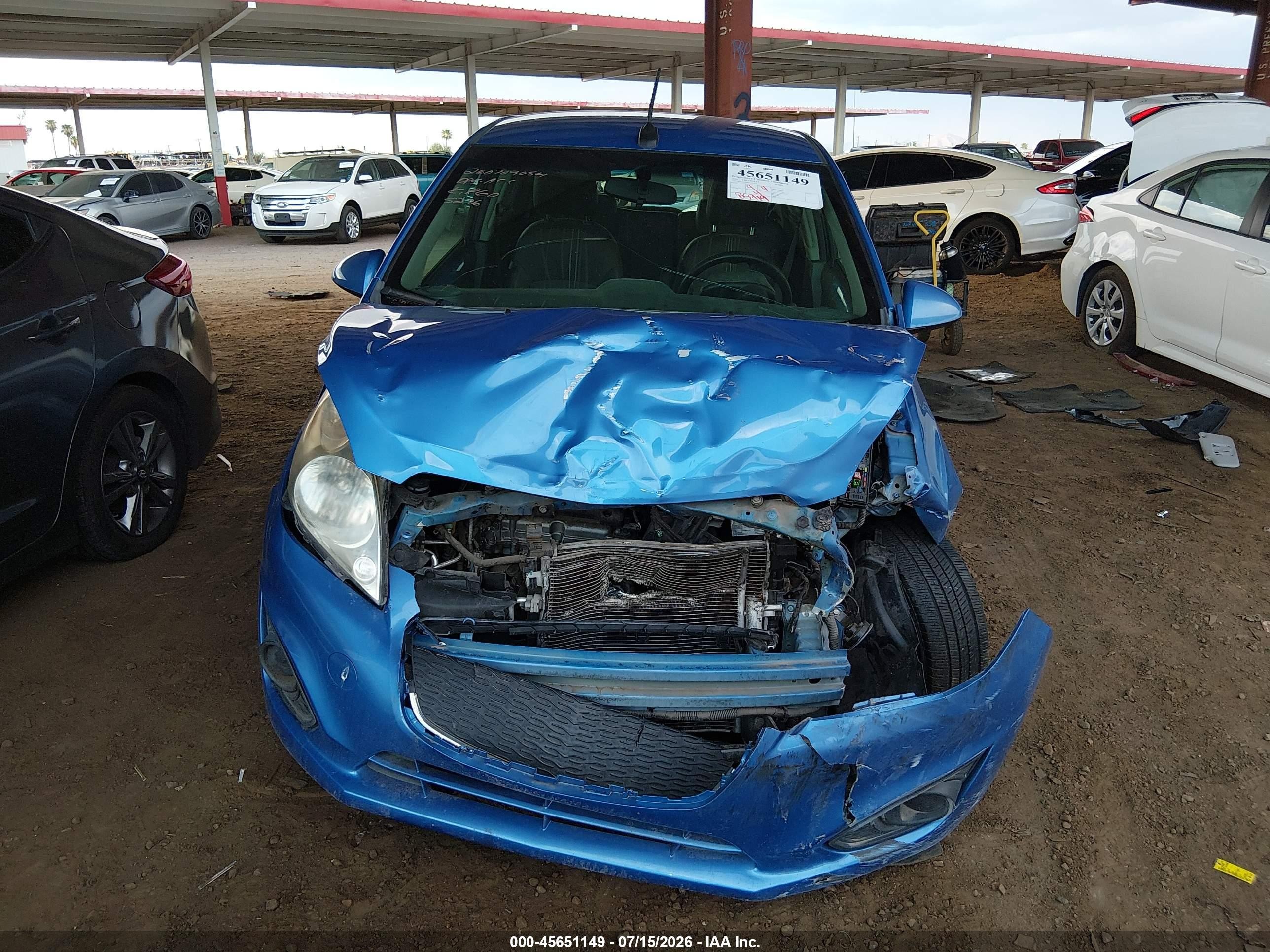 2014 Chevrolet Spark 1lt Auto Blue vin: KL8CD6S96EC585276