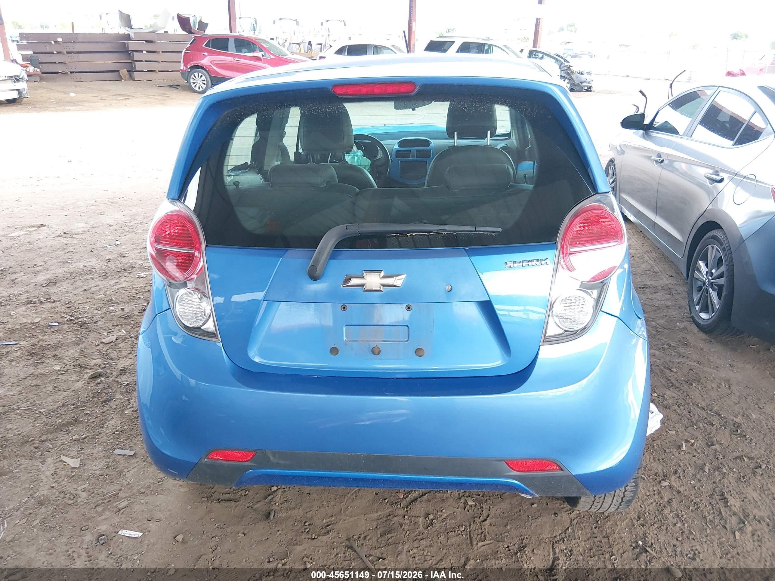 2014 Chevrolet Spark 1lt Auto Blue vin: KL8CD6S96EC585276