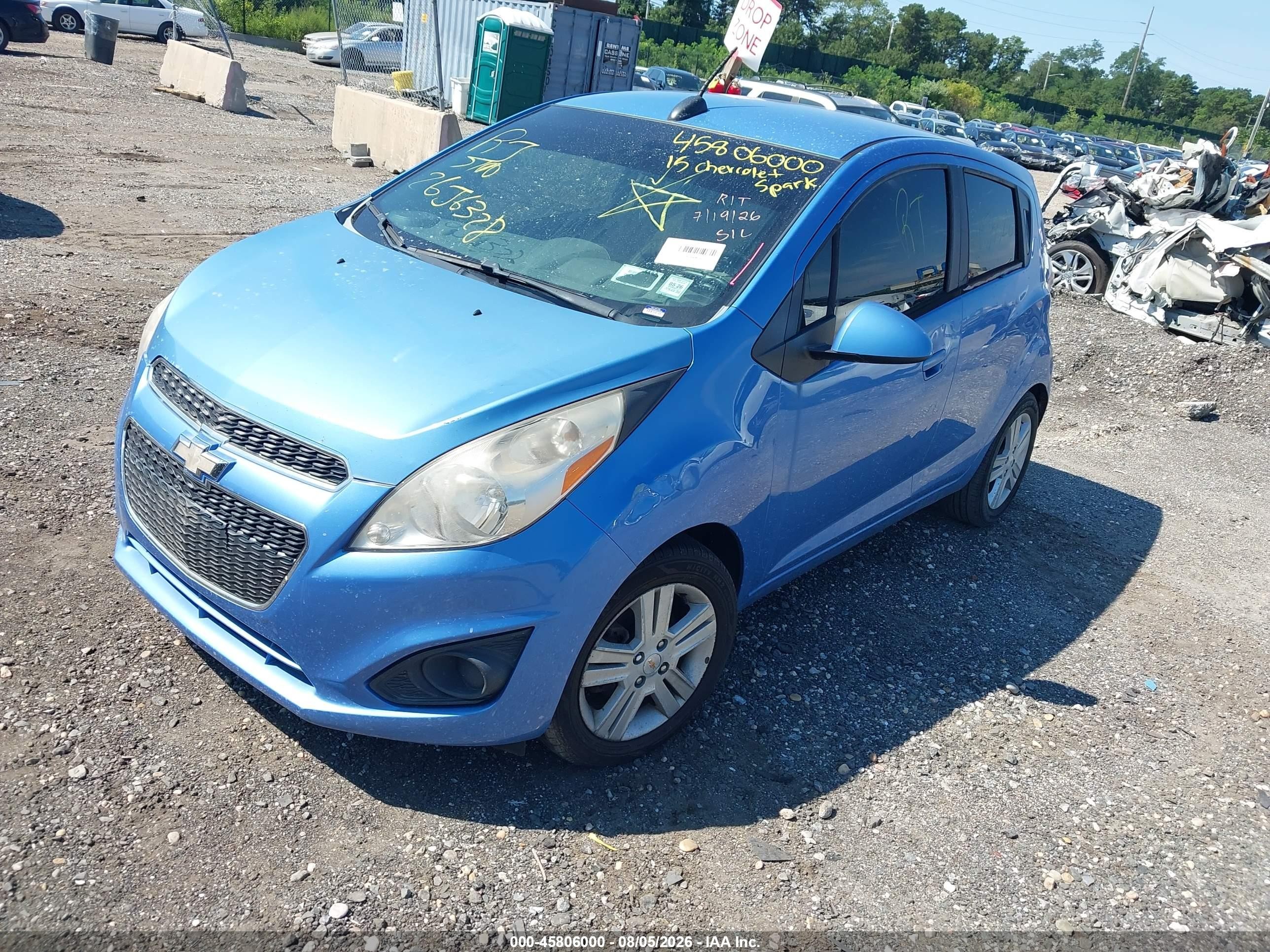 2015 Chevrolet Spark 1lt Синий vin: KL8CD6S96FC737722