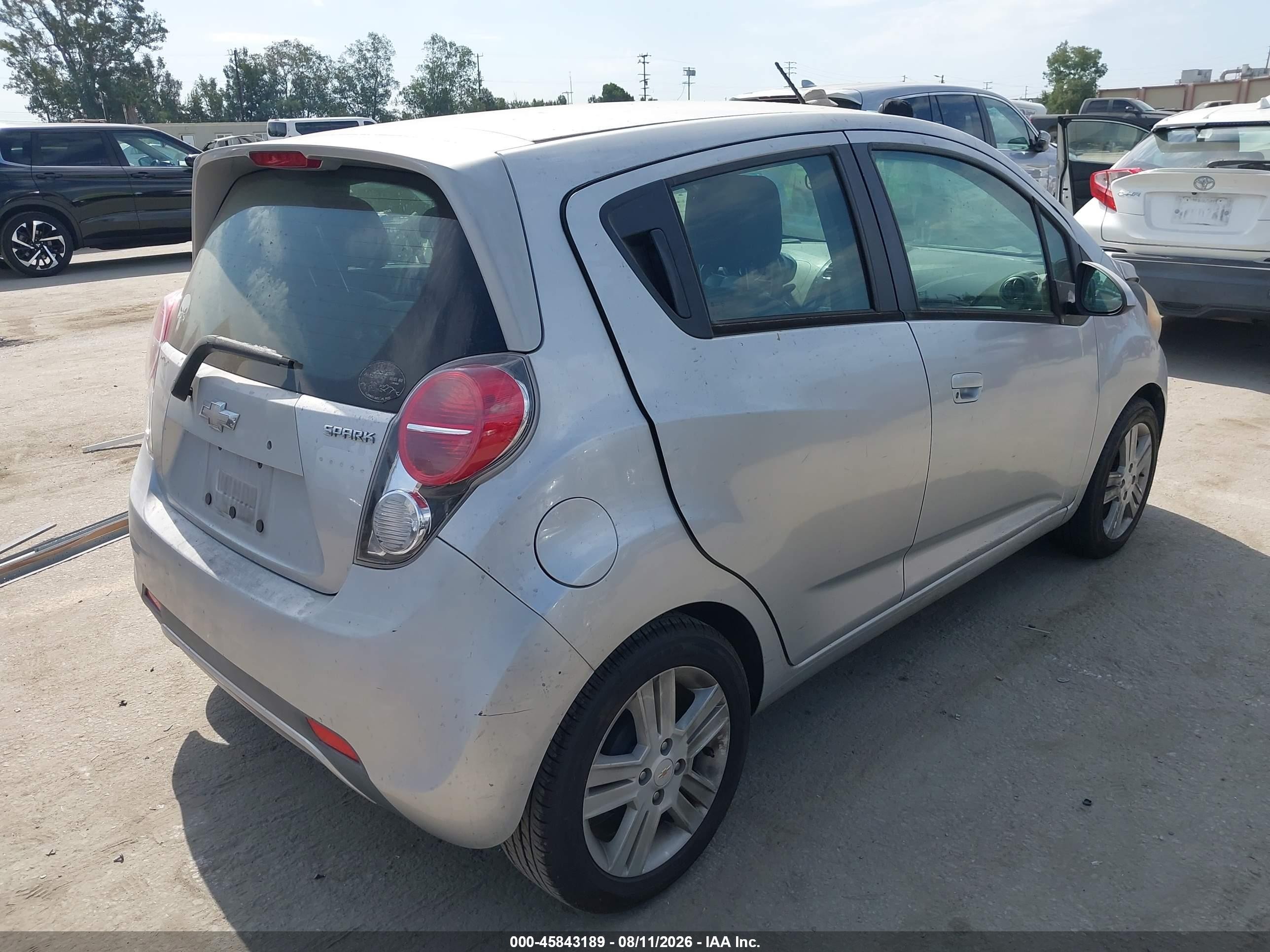 2013 Chevrolet Spark 1lt Auto Gray vin: KL8CD6S97DC510956