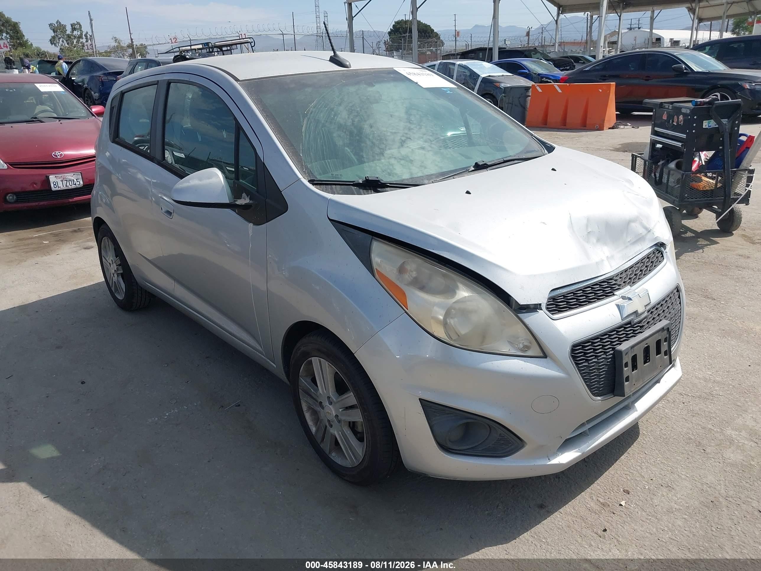 2013 Chevrolet Spark 1lt Auto Gray vin: KL8CD6S97DC510956