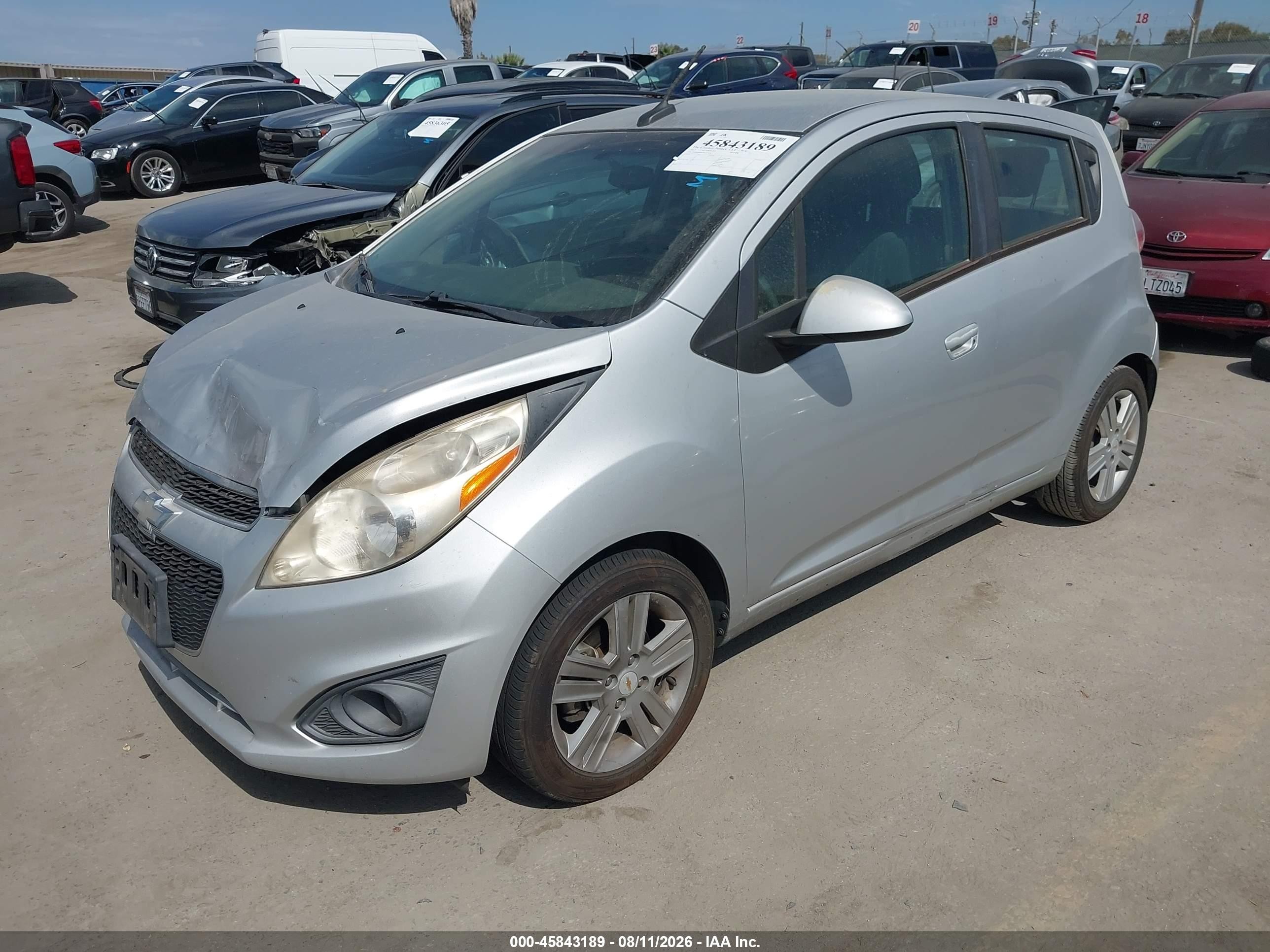 2013 Chevrolet Spark 1lt Auto Gray vin: KL8CD6S97DC510956