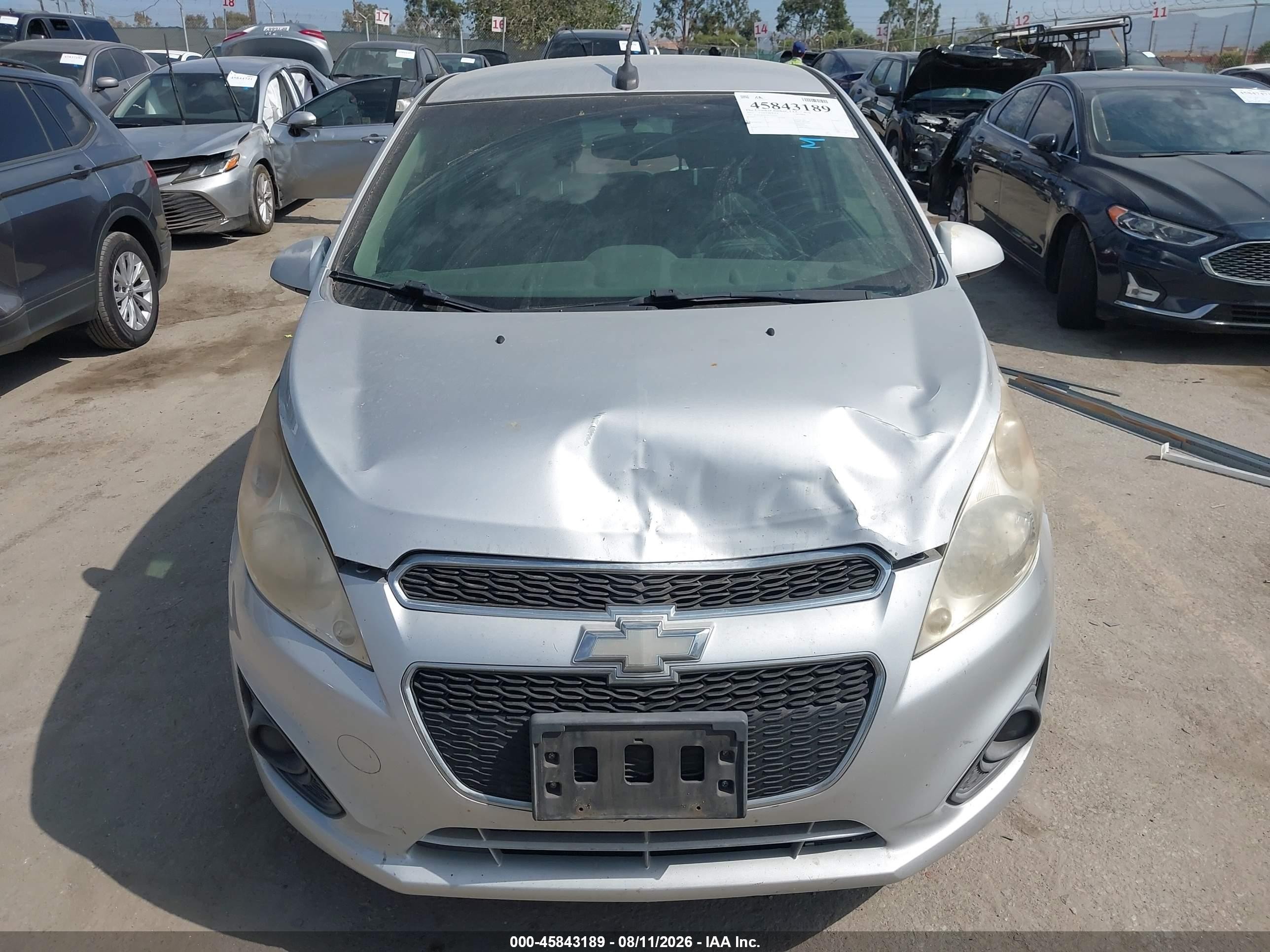 2013 Chevrolet Spark 1lt Auto Gray vin: KL8CD6S97DC510956